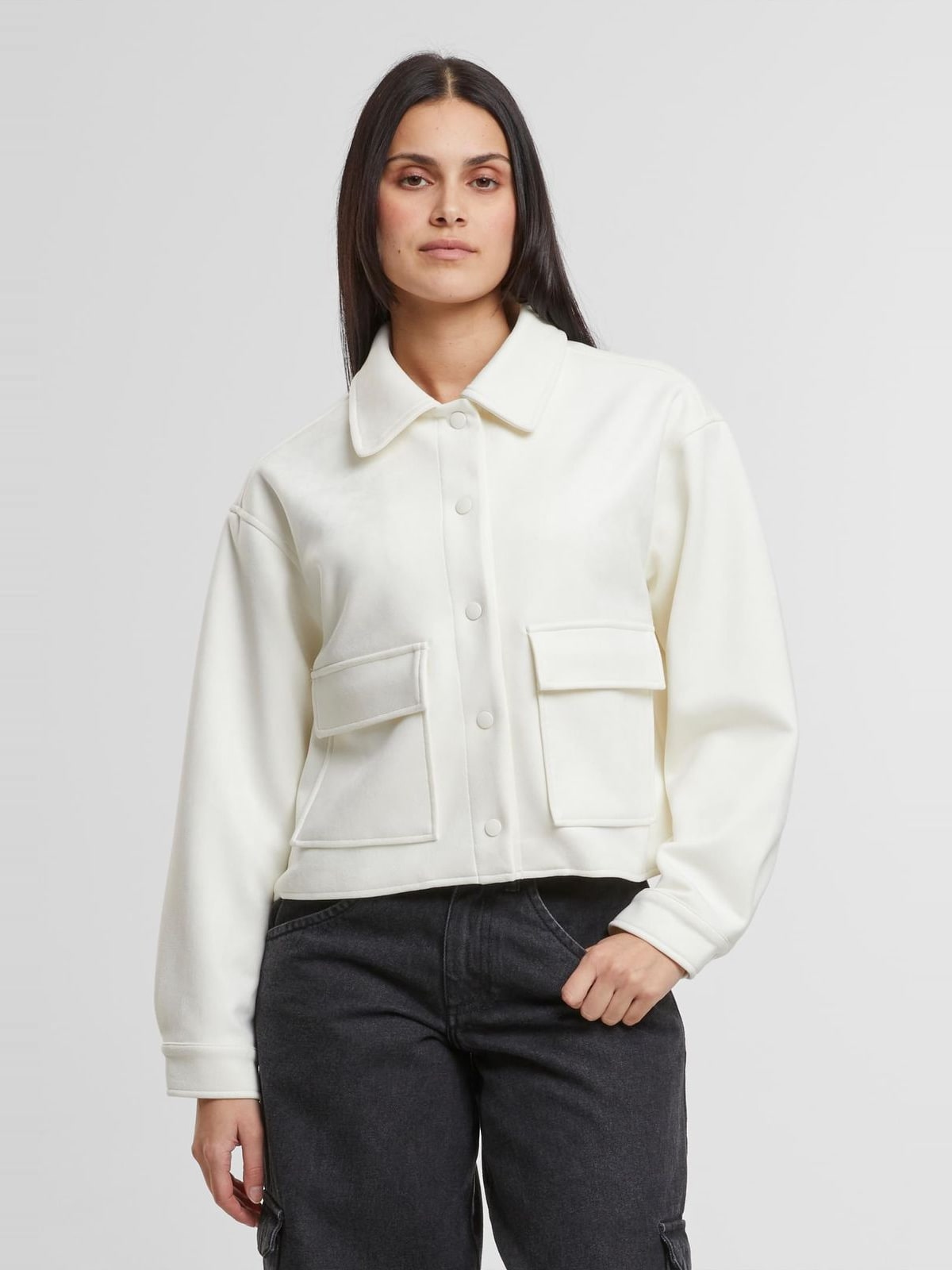 Γυναικείο μπουφάν Soft Touch Jacket με κανονική εφαρμογή TB7463-00555 Urban Classics offwhite