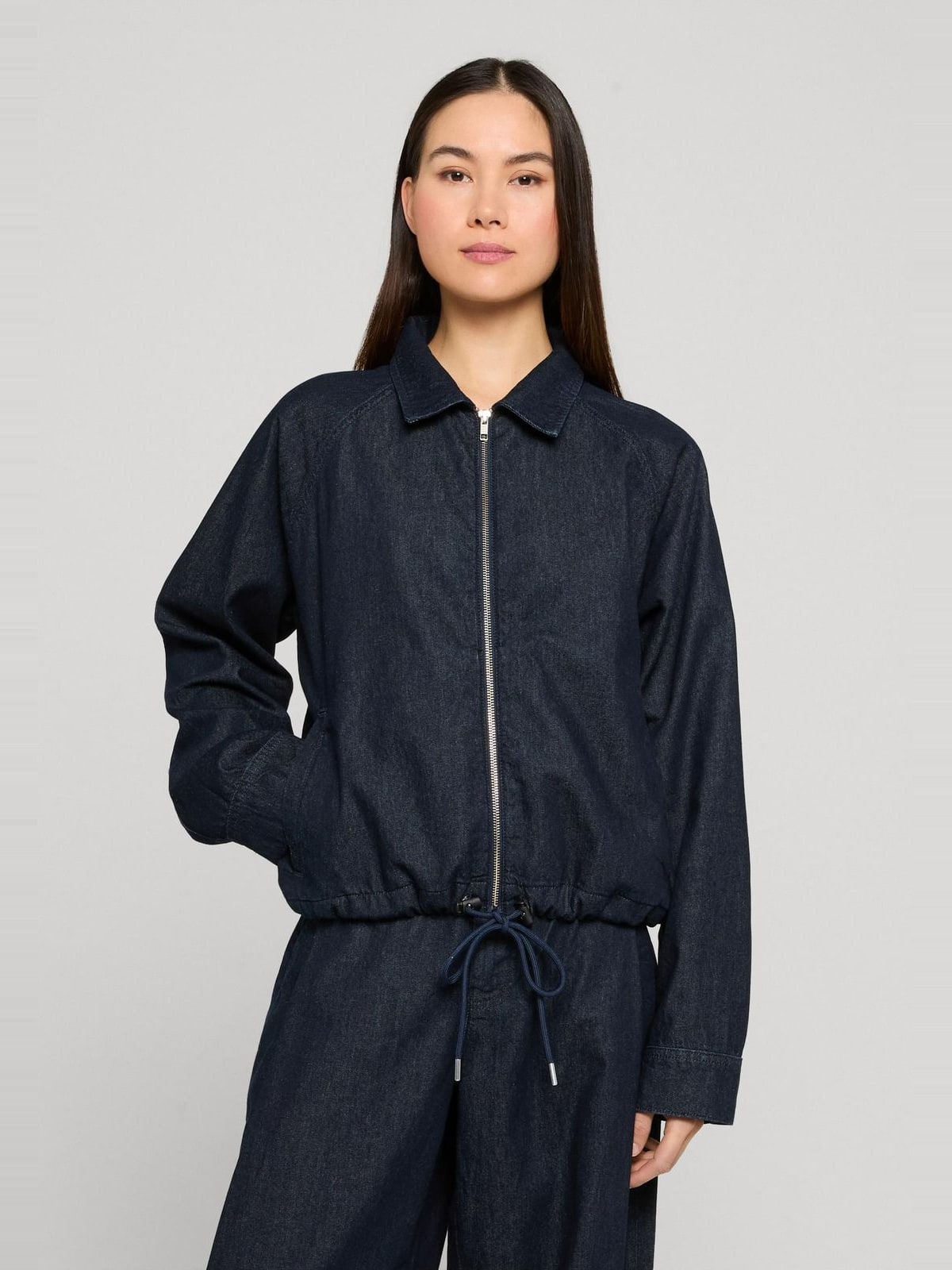 Γυναικείο μπουφάν Light Denim Balloon με φουσκωτό σχήμα TB8295-23074 Urban Classics blue rinsed washed