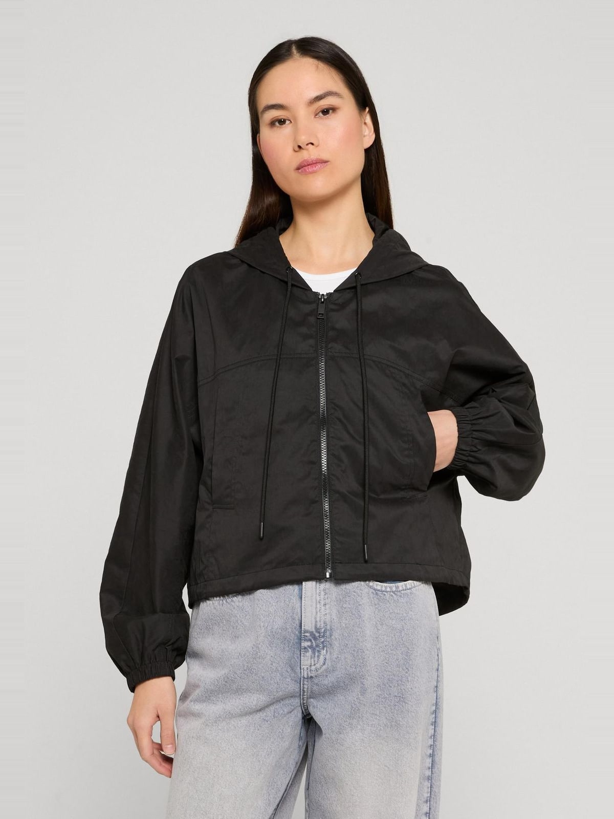 Γυναικείο oversized μπουφάν με κουκούλα και boxy εφαρμογή TB8374-00007 Urban Classics black
