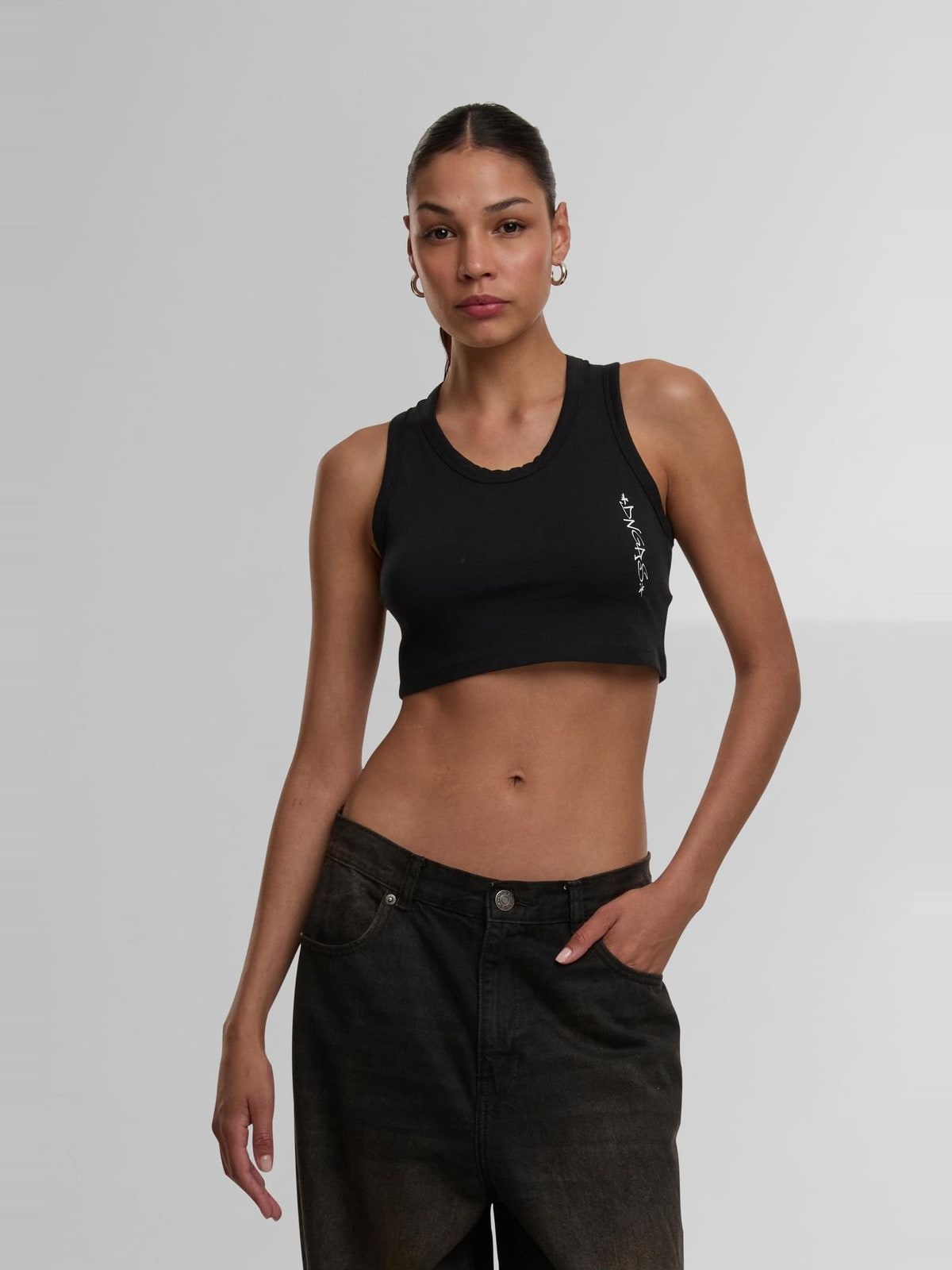 Crop top Express Sport BHs με αθλητική κοπή racerback DLBT128-00007 Dangerous DNGRS black