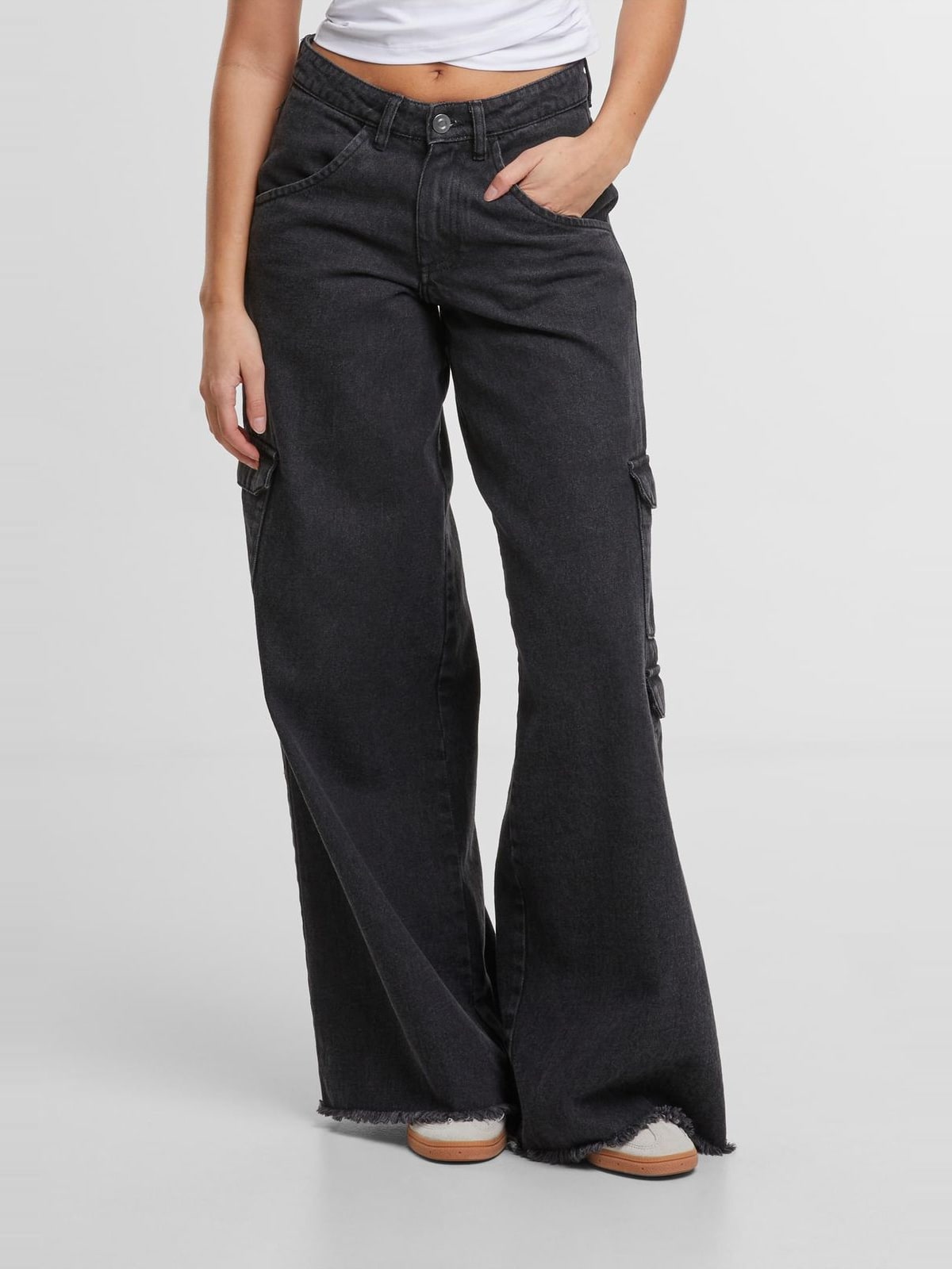 Γυναικεία μπλούζα Ladies Cropped Wrapped Top με σφιχτή εφαρμογή TB7450-00220 Urban Classics white