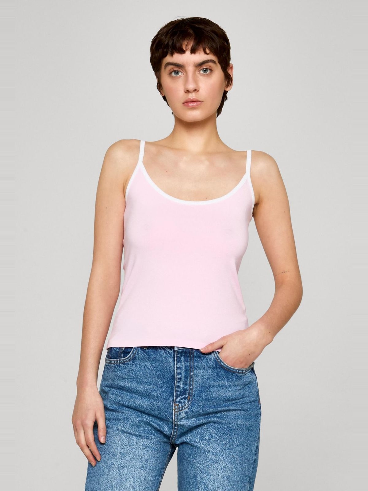 Γυναικείο Tanktop 2-Pack με κανονική εφαρμογή TB7485A-20664 Urban Classics blushedrose/white+white/black