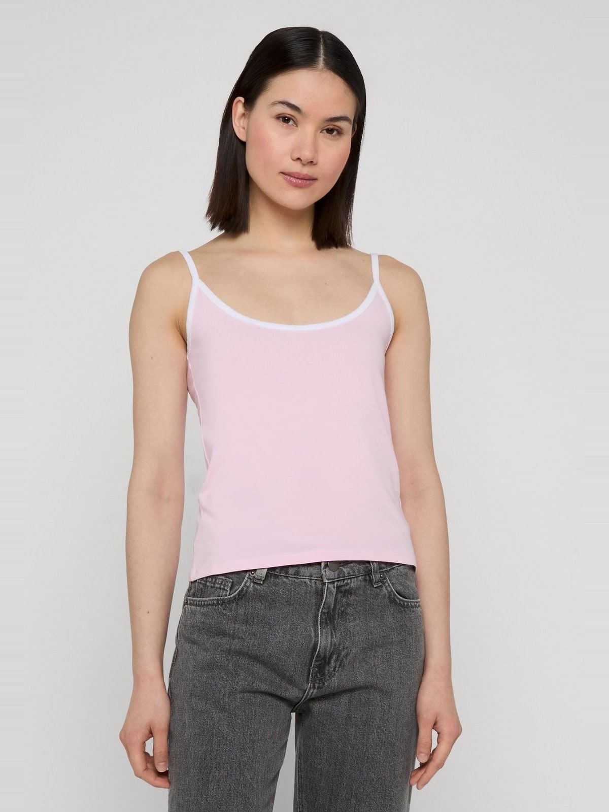 Γυναικείο Tanktop 2-Pack με κανονική εφαρμογή TB7485A-20666 Urban Classics powderblue/white+blushedrose/white