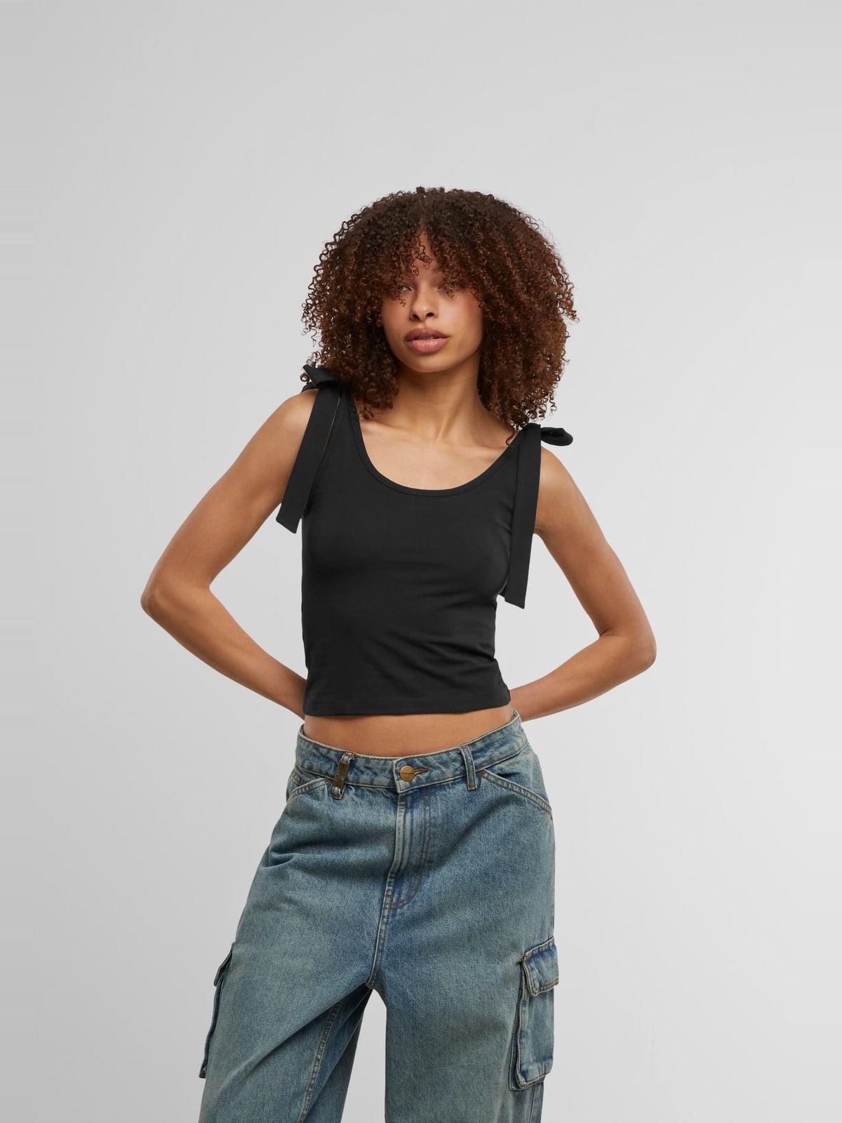 Γυναικείο μπλουζάκι Tied Basic Jersey Top 2-Pack με ρυθμιζόμενες τιράντες TB7520A-00826 Urban Classics black/white