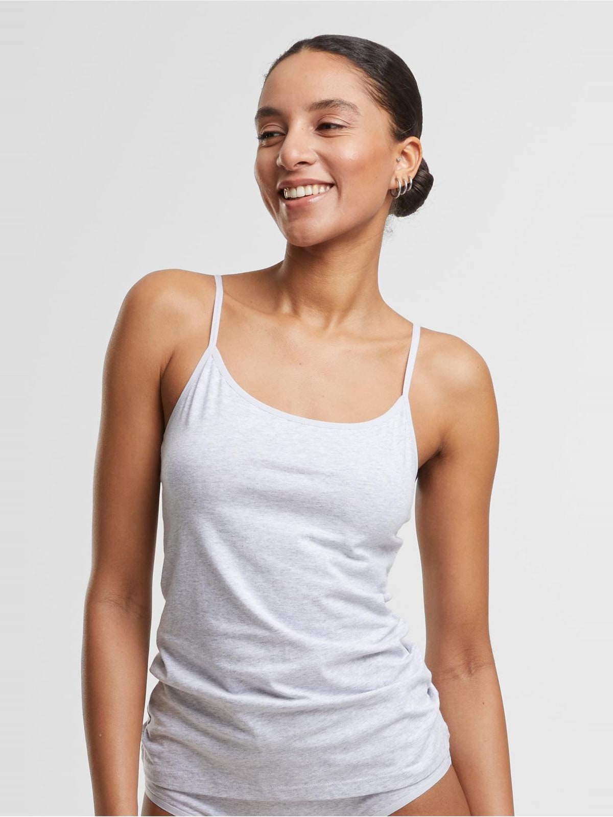 Γυναικείο Tank Top Cotton 2-Pack με ελαστικότητα TB7673A-20540 Urban Classics heathergrey+heathergrey