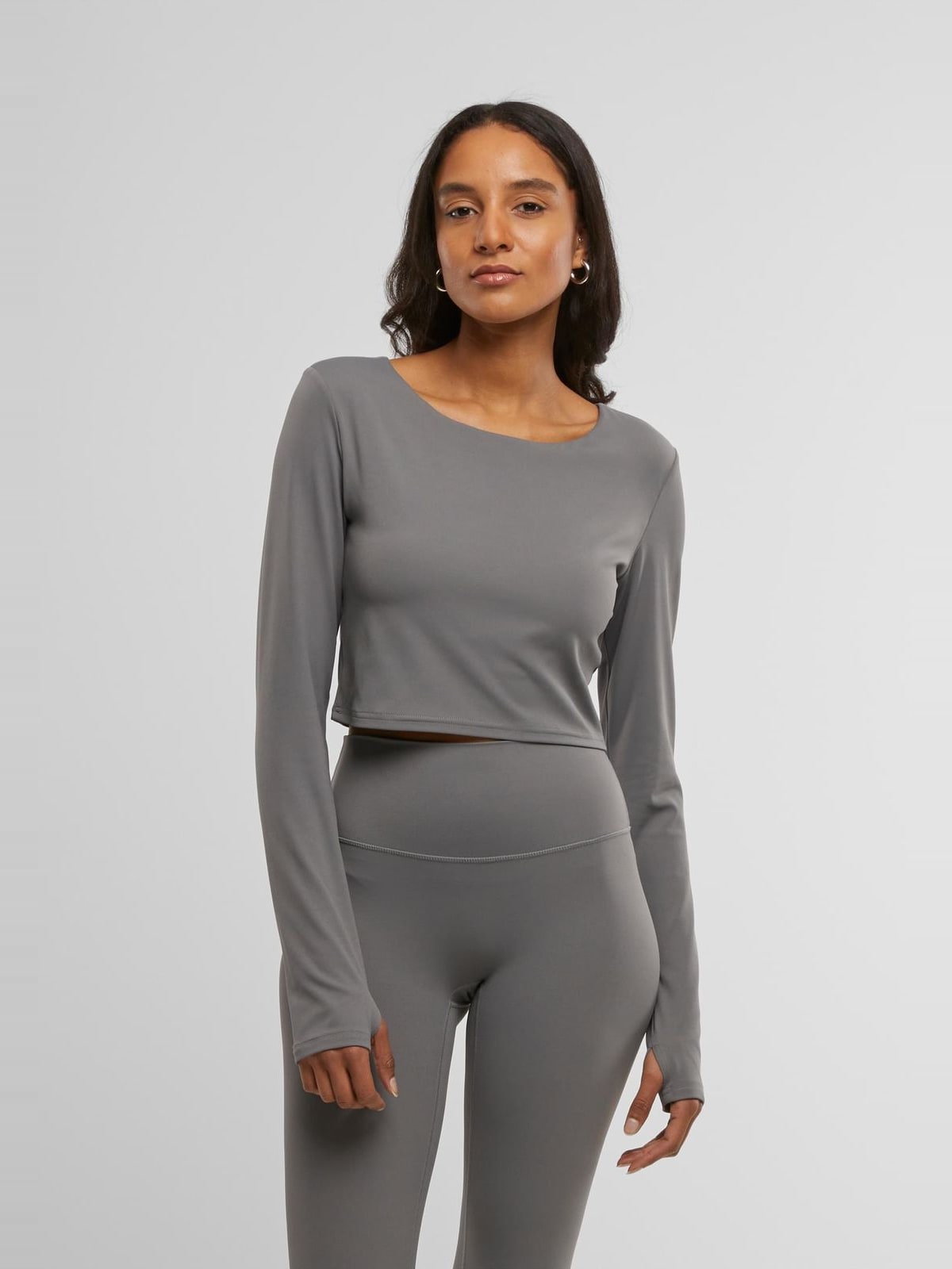 Γυναικεία μπλούζα Ladies Sports Longsleeve με μακριά μανίκια TB7807-20523 Urban Classics senior grey