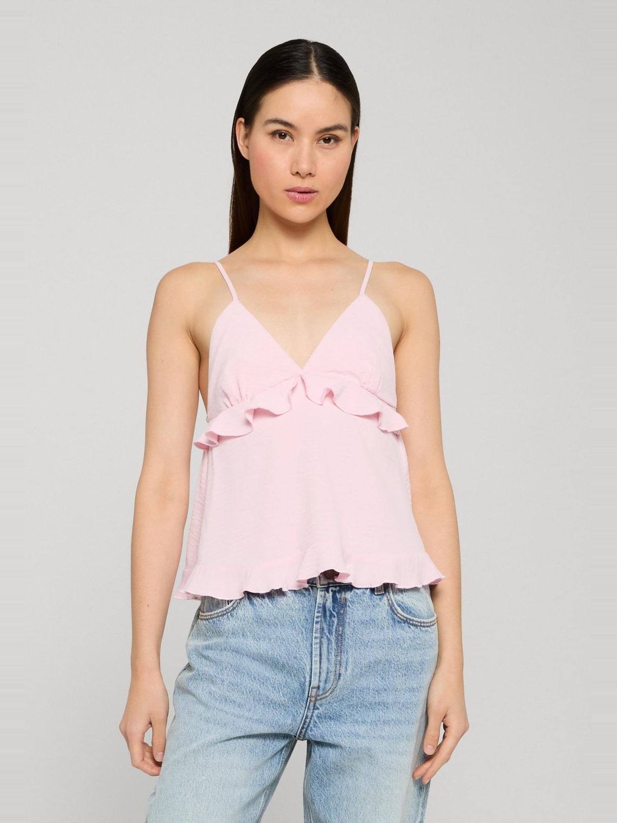 Γυναικεία μπλούζα Cami Top με ριχτό στρίφωμα TB8379-20453 Urban Classics blushedrose