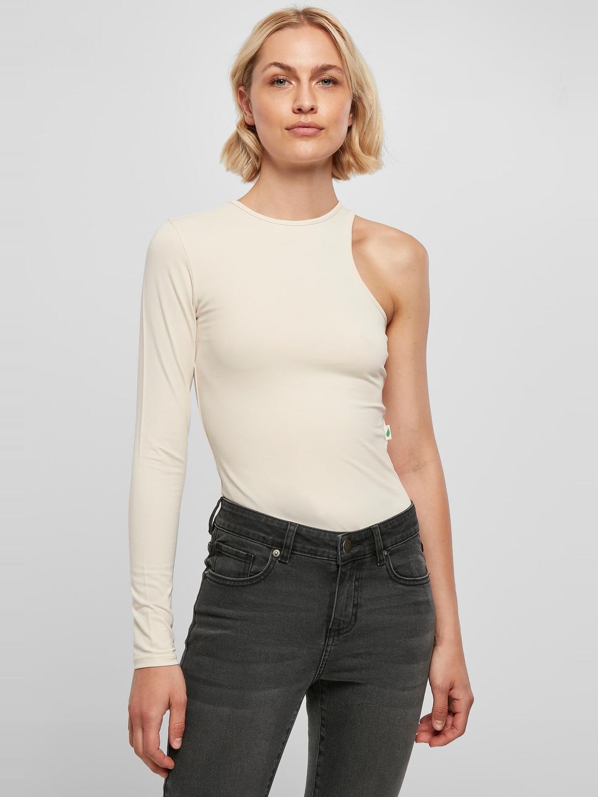 Body Ladies Essentials Stretch Asymmetric με ελεύθερους ώμους TB5419-02903 Urban Classics whitesand