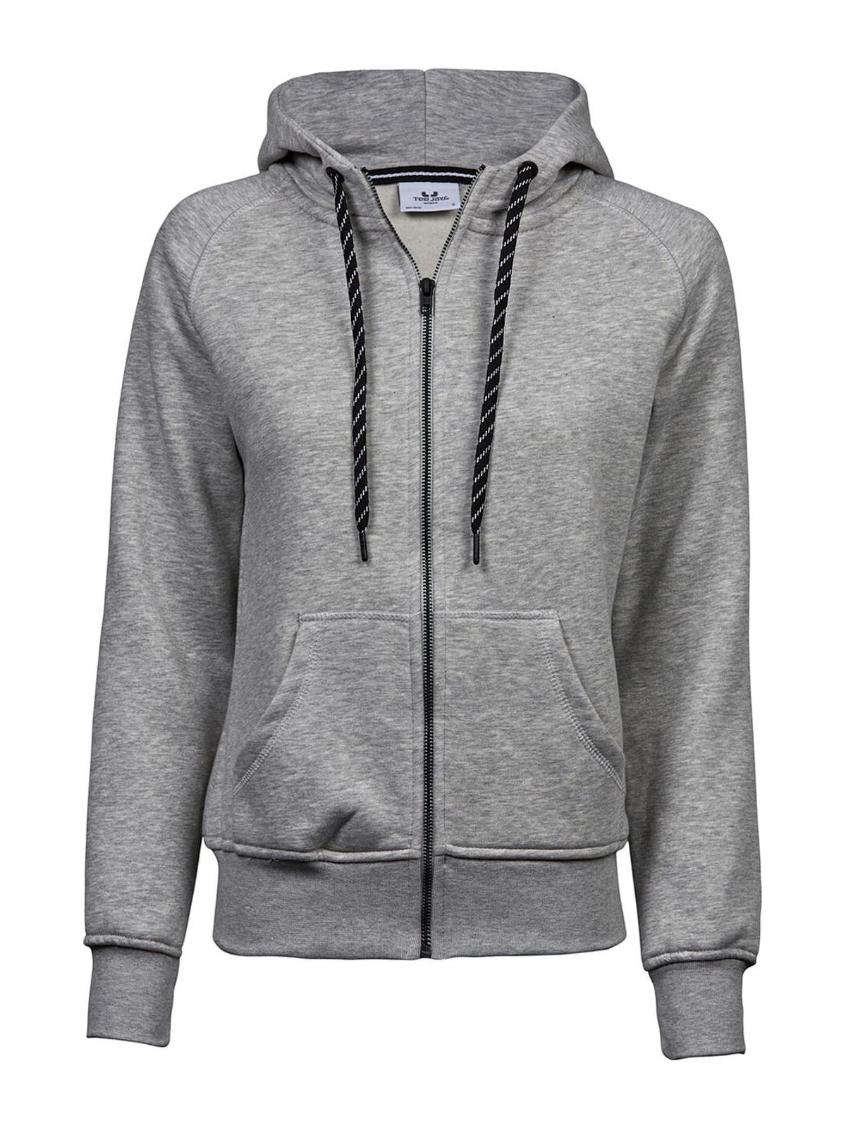Ladies Fashion Full Zip Hood 5436 Tee Jays Heather Grey