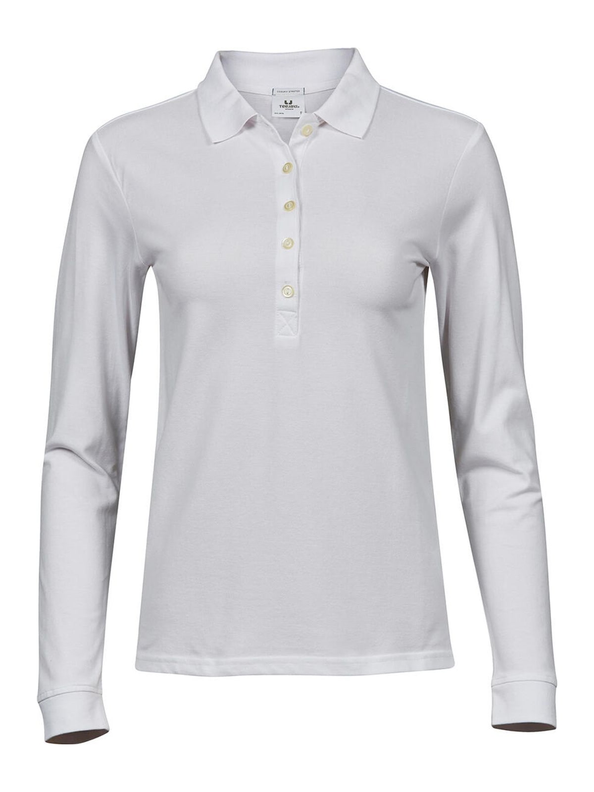 Ladies Luxury LS Stretch Polo 146 Tee Jays White