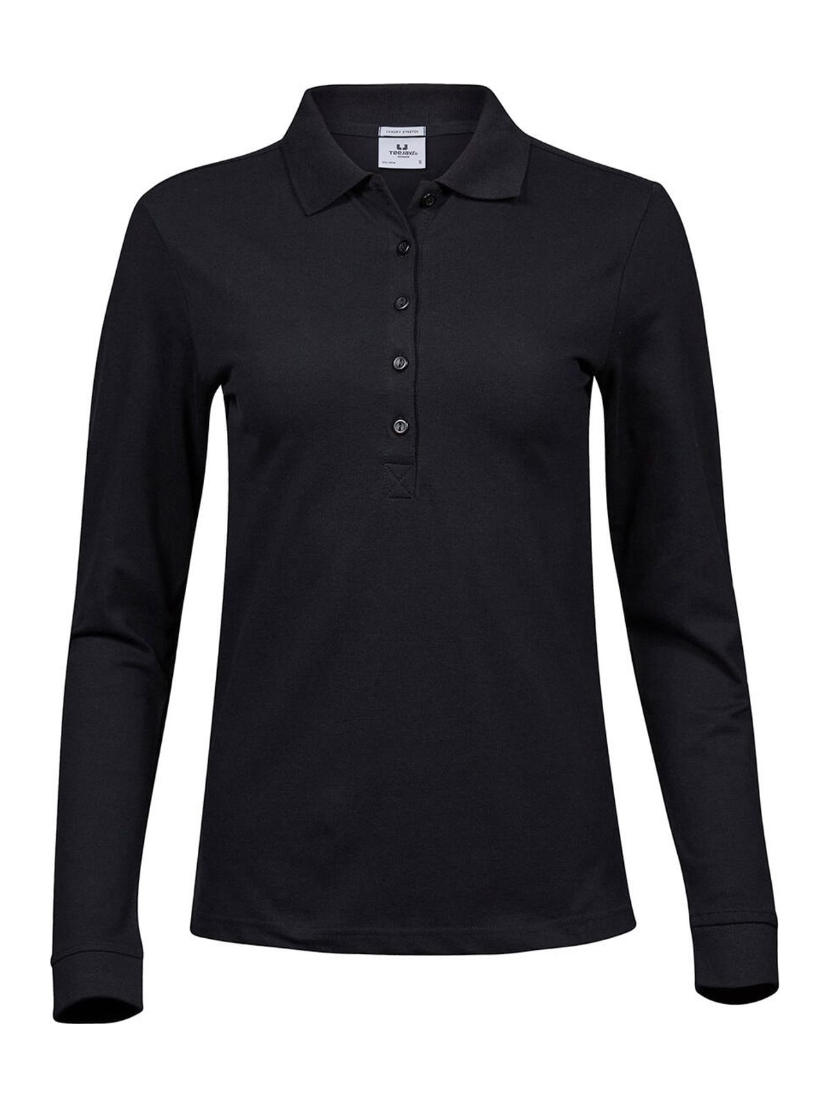 Ladies Luxury LS Stretch Polo 146 Tee Jays Black
