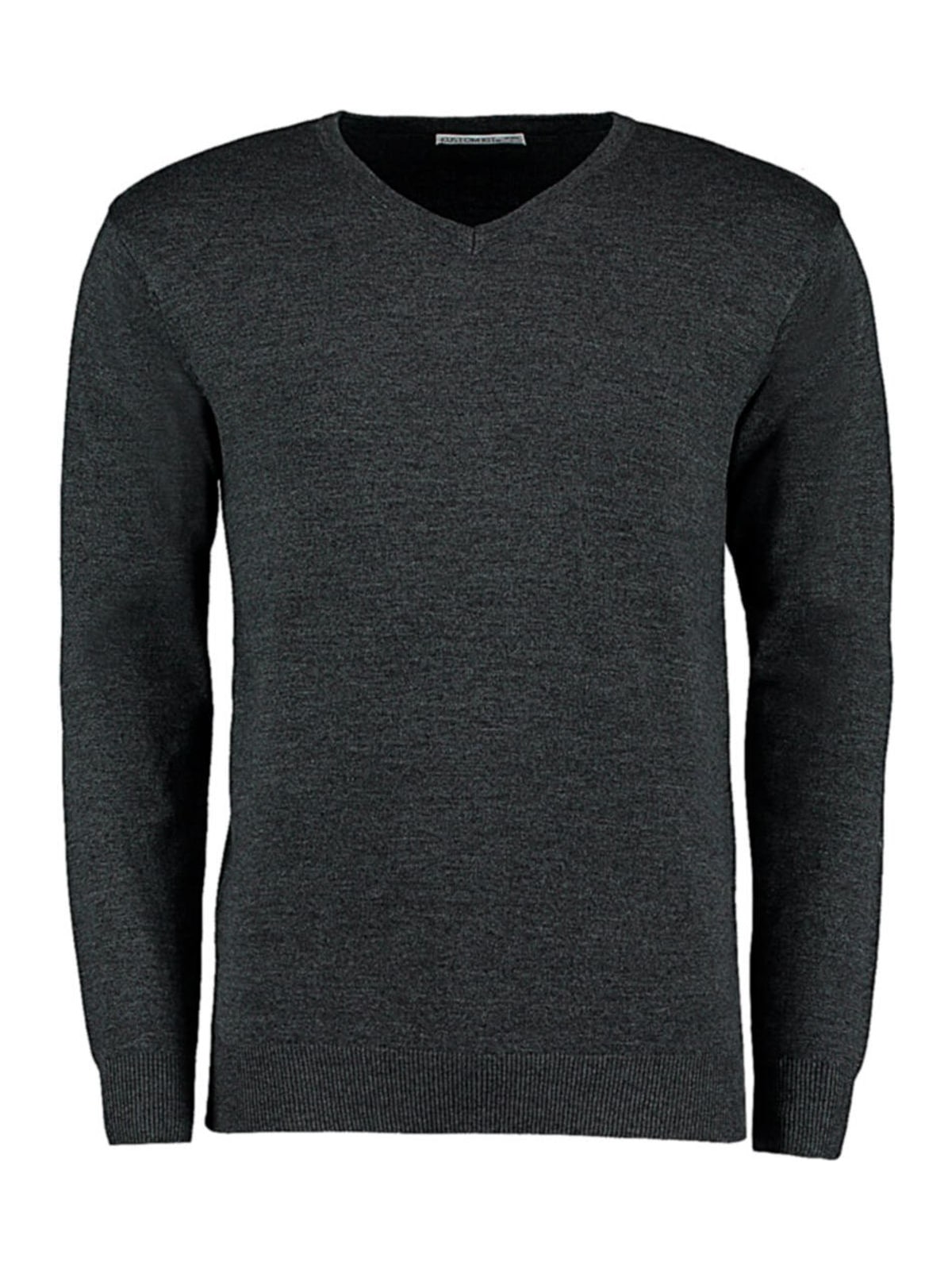 Classic Fit Arundel V Neck πουλόβερ με πλέξη 12 gauge KK352 Kustom Kit Graphite