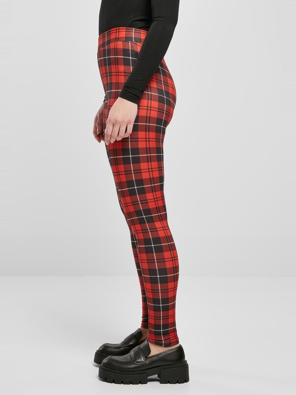 Γυναικείο Κολάν TB4771 Urban Classics Ladies Soft AOP Leggings redcheck