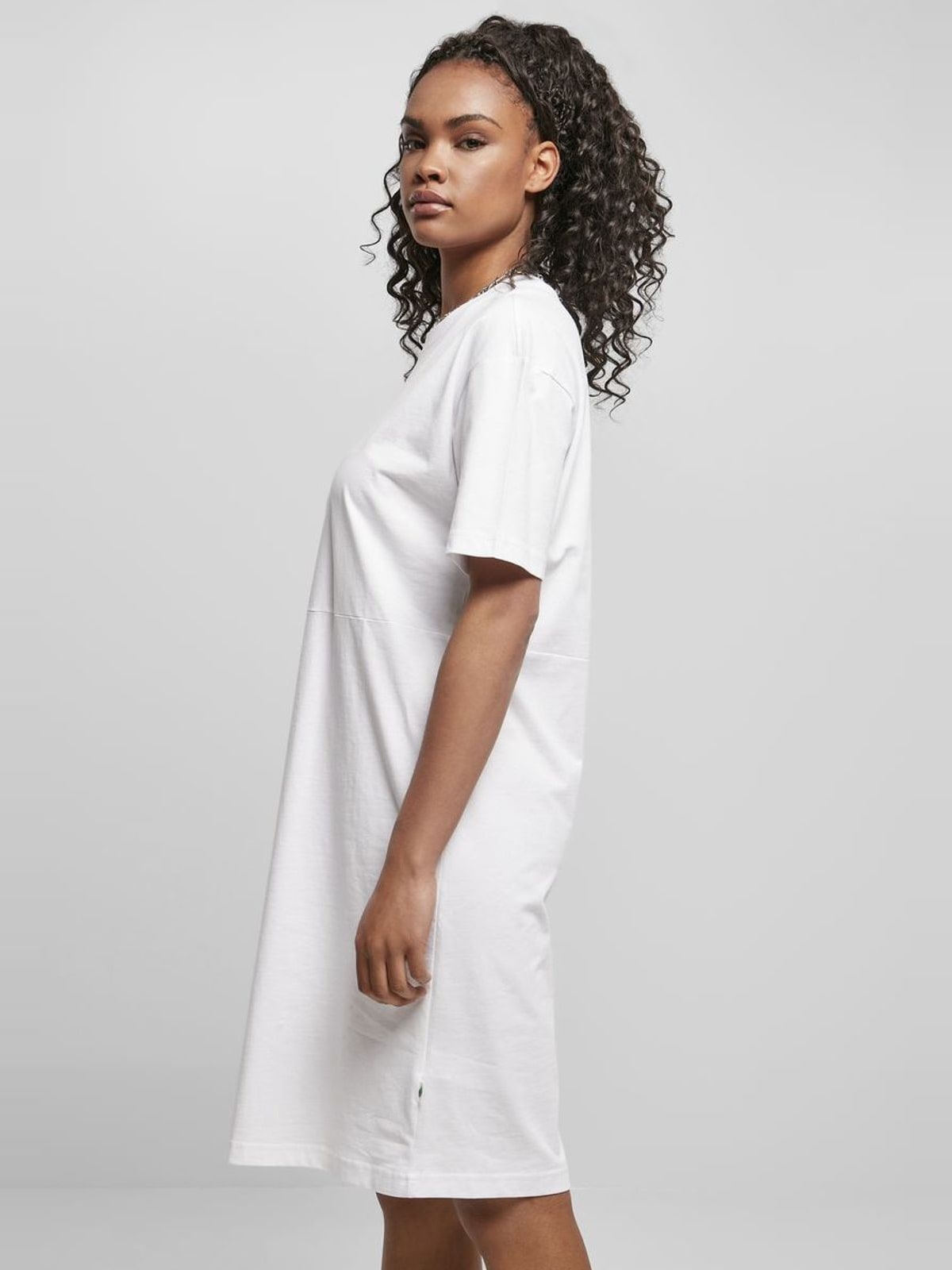 Ladies Organic Oversized Slit Tee Urban Classics TB4091-00220 White