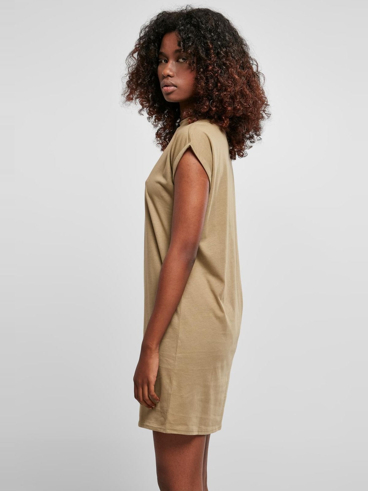 Φόρεμα Turtle Extended Shoulder TB1910-00472 Urban Classics Black Khaki