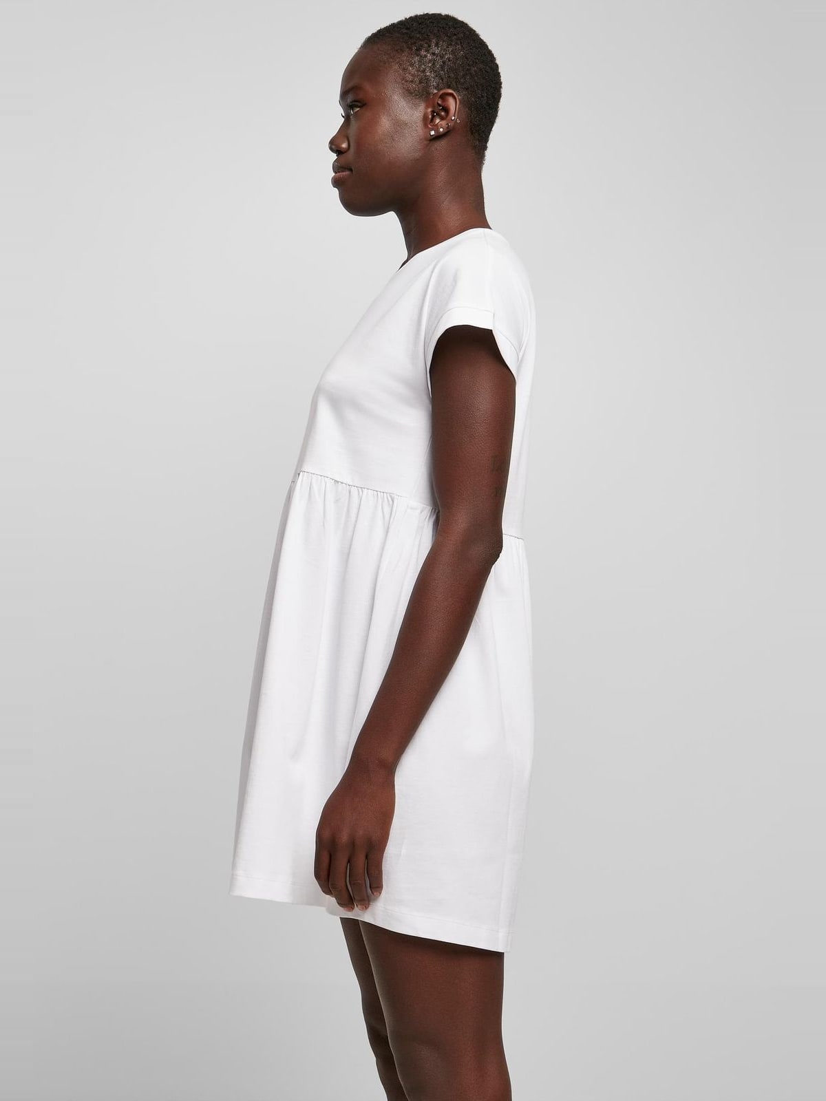 Γυναικείο Φόρεμα Organic Empire Valance Tee Dress TB5040 Urban Classics Black White
