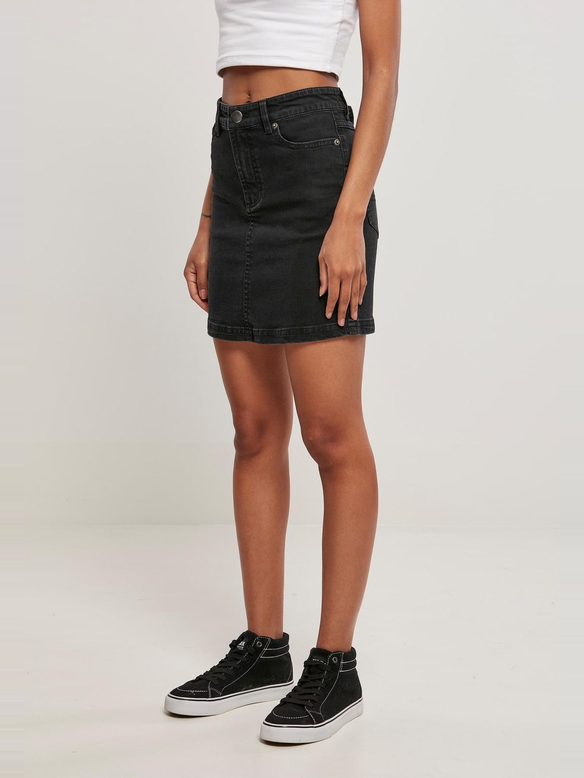Γυναικεία Μίνι Φούστα Denim Organic Stretch TB4799 Urban Classics black washed