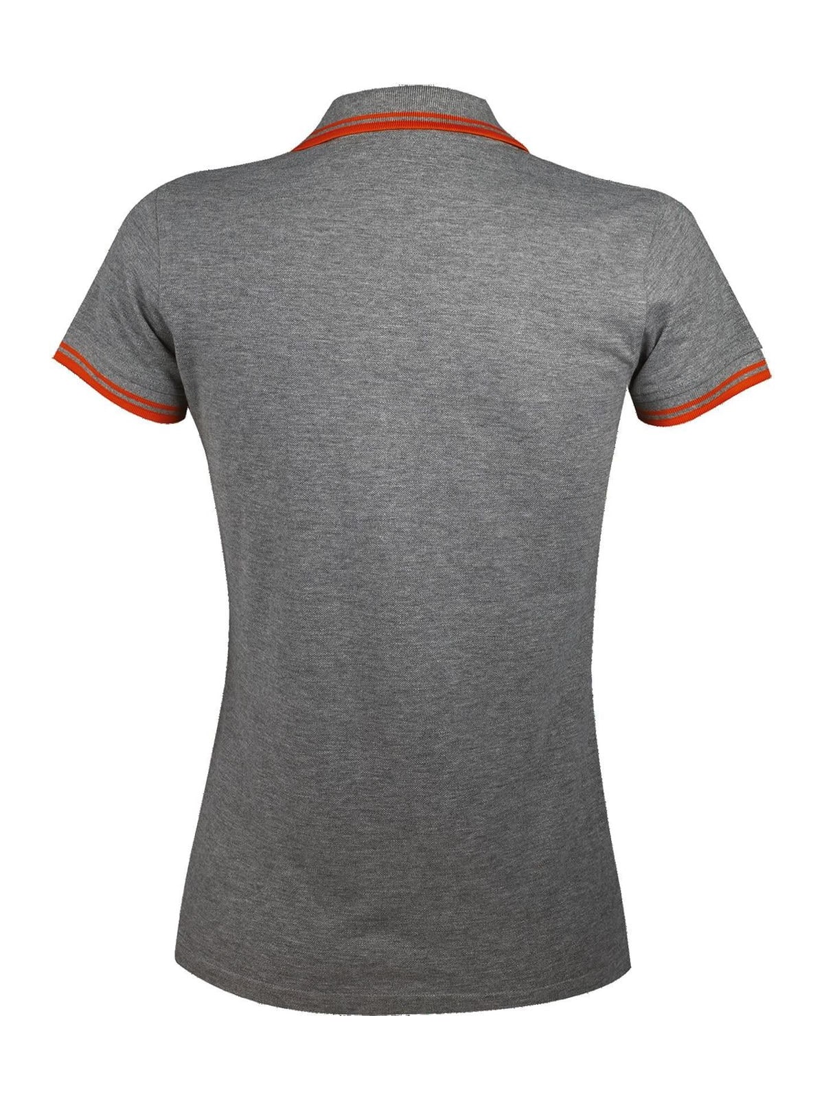 Γυναικείο Πόλο Πικέ 00578 SOL'S Pasadena Grey Melange/Orange