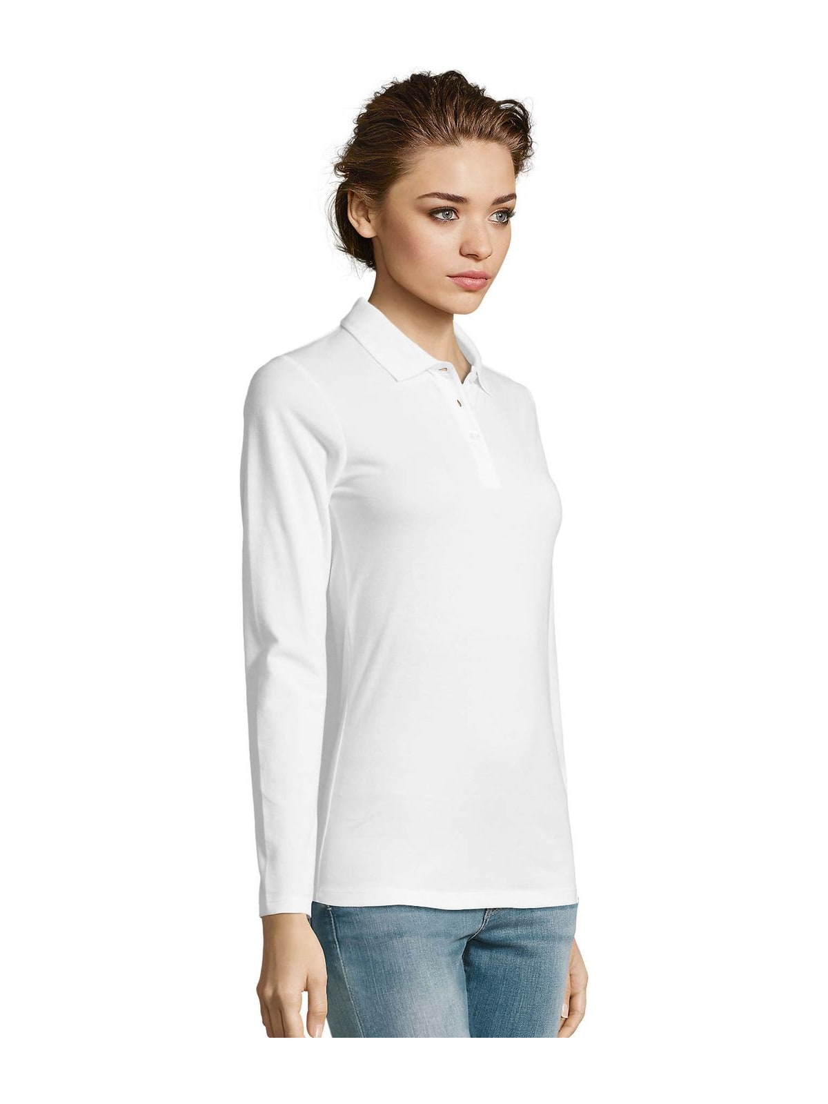 Μπλούζα Πόλο Πικέ Μακρυμάνικη 02083 SOL'S Perfect LSL Women White
