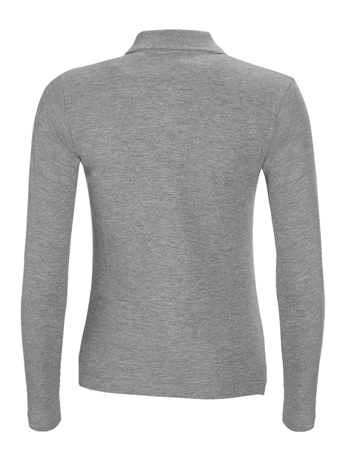 Γυναικείο Πόλο Πικέ 11317 Sols Podium Μακρυμάνικο Grey Melange