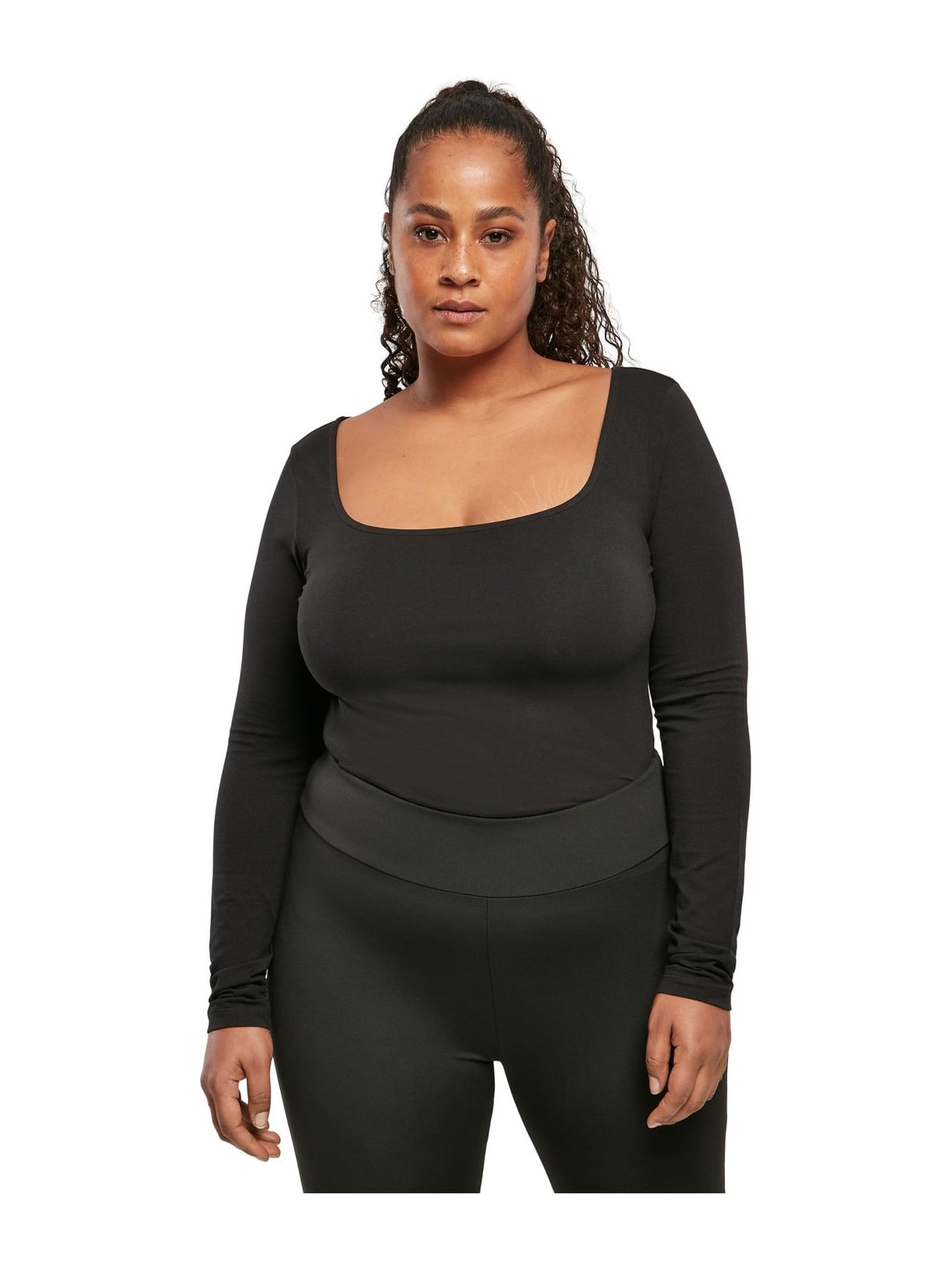 Γυναικείο Μακρυμάνικο Κορμάκι TB4750 Urban Classics Organic Longsleeve Body Black