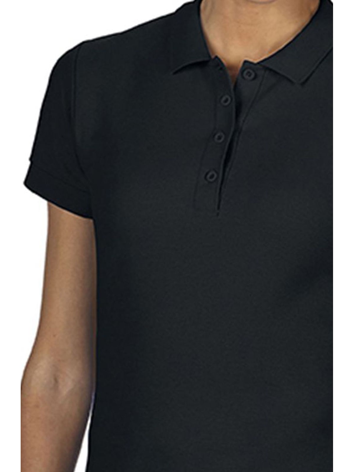 Γυναικεία Μπλούζα Polo 64800L Gildan Softstyle Double Pique Black