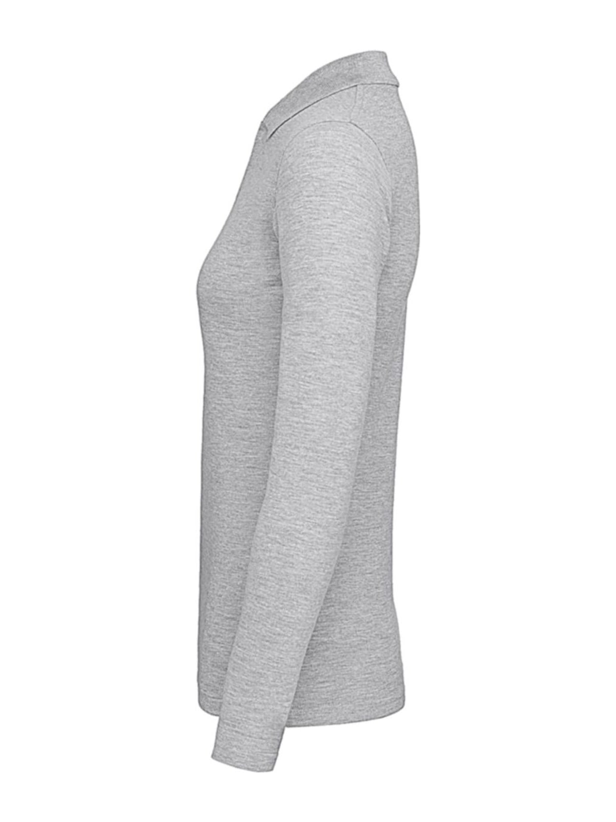 Μπλούζα Polo Γυναικεία Μακρυμάνικη PWI13 B & C ID.001 LSL Heather Grey