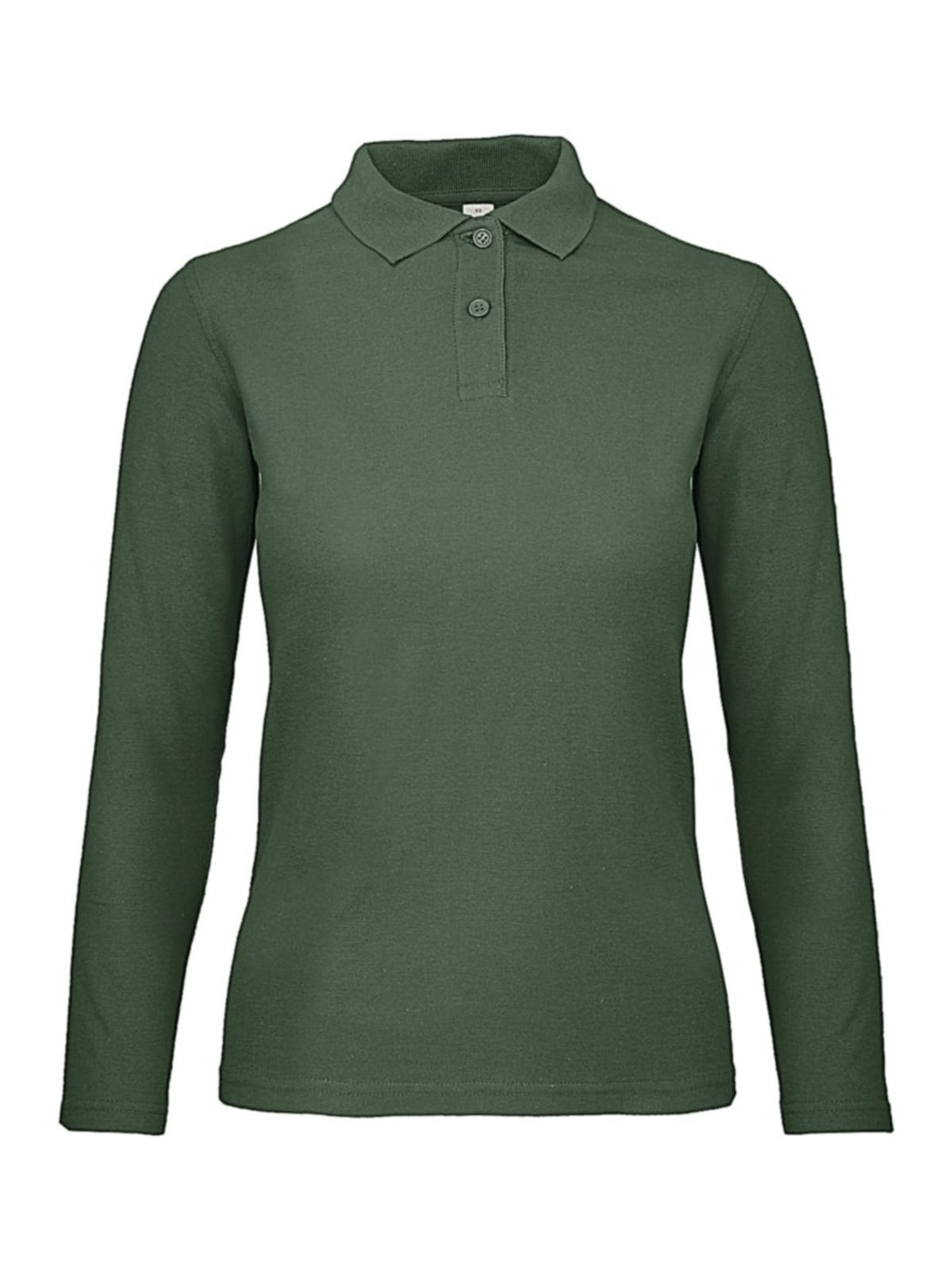 Μπλούζα Polo Γυναικεία Μακρυμάνικη PWI13 B & C ID.001 LSL Bottle Green