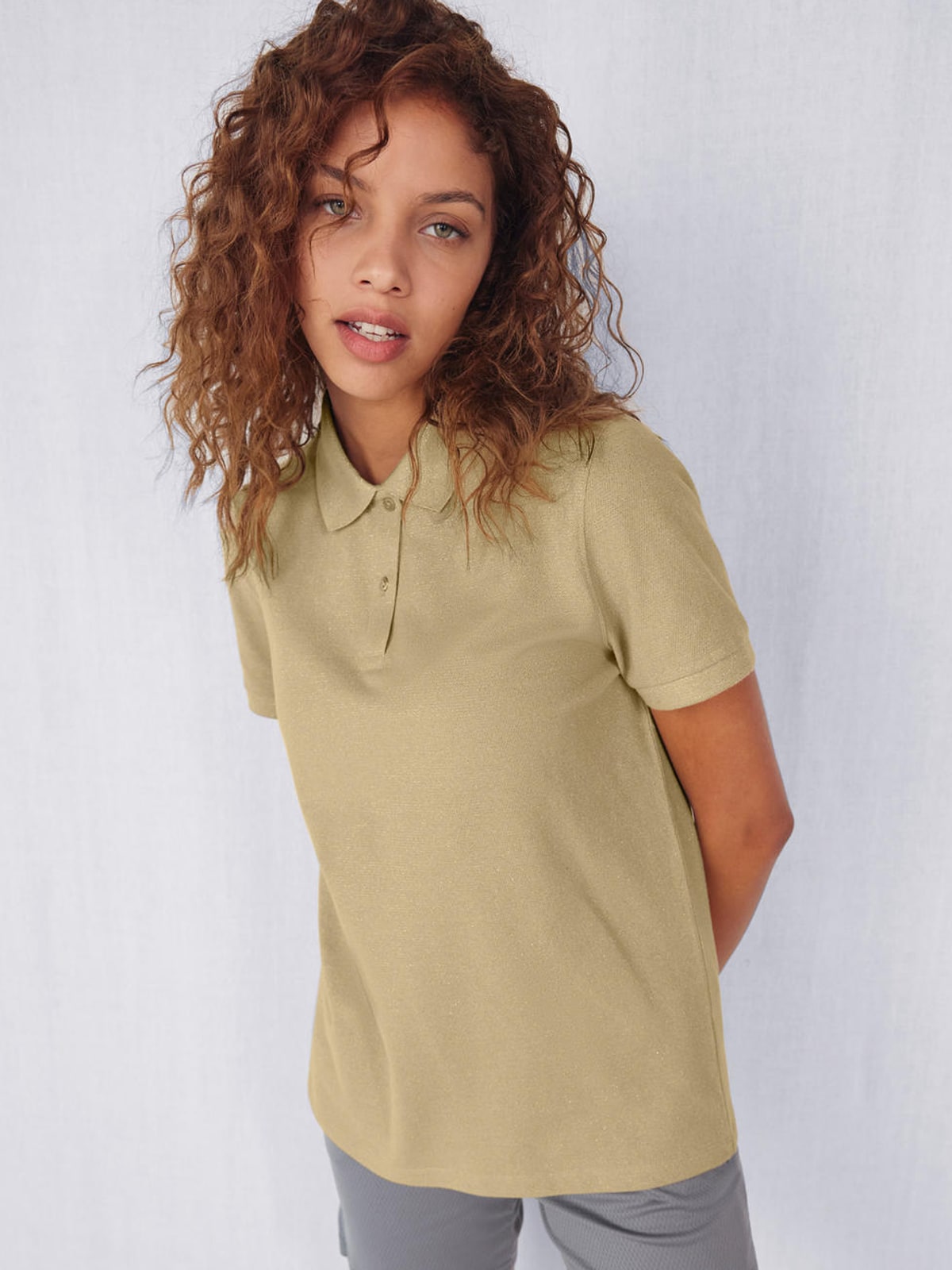 Γυναικεία Μπλούζα Polo PW461 B & C My Polo 180 Meta Gold
