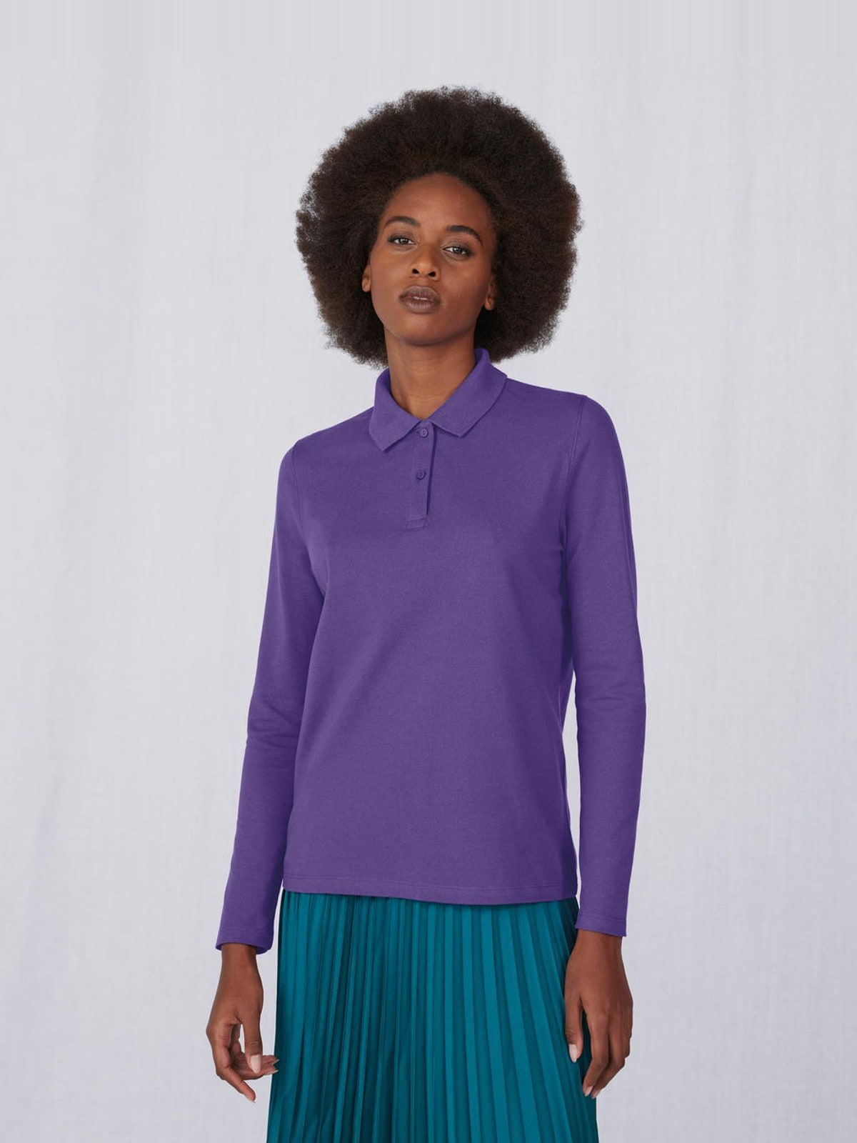 Γυναικεία Μακρυμάνικη Μπλούζα Polo PW462 B & C My Polo 180 LSL Meta Lilac