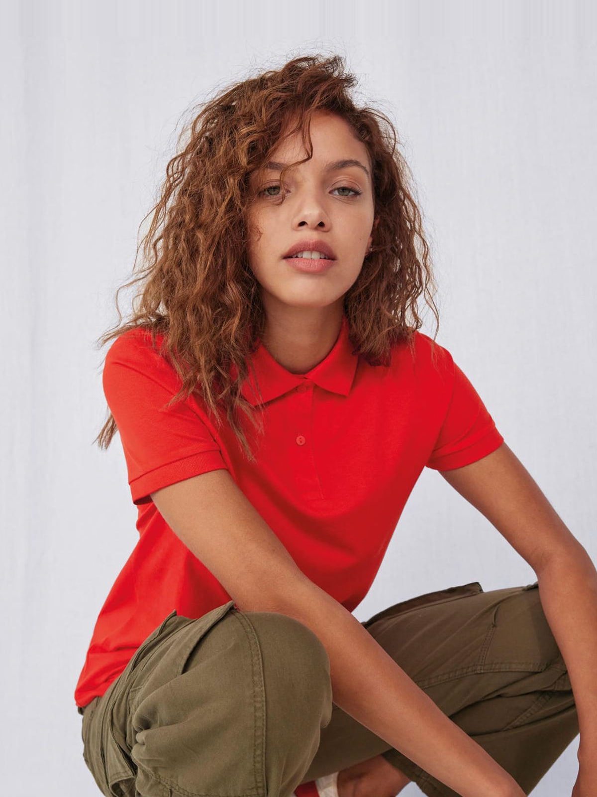 Γυναικεία Μπλούζα Polo PW465 B & C My Eco Polo 65/35 Pop Tomato