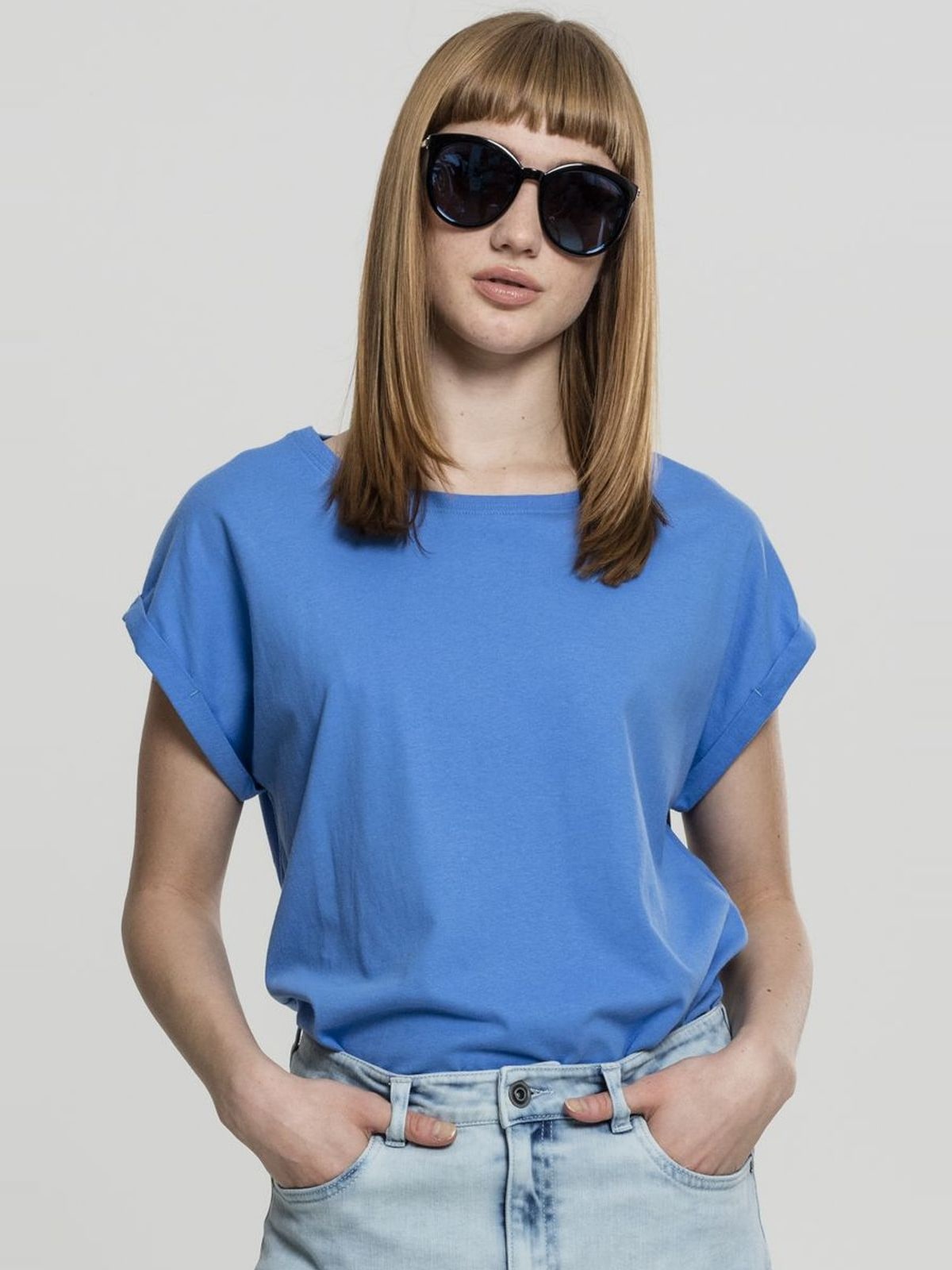 T-shirt TB771 Urban Classics Extended Shoulder Tee Horizon Blue