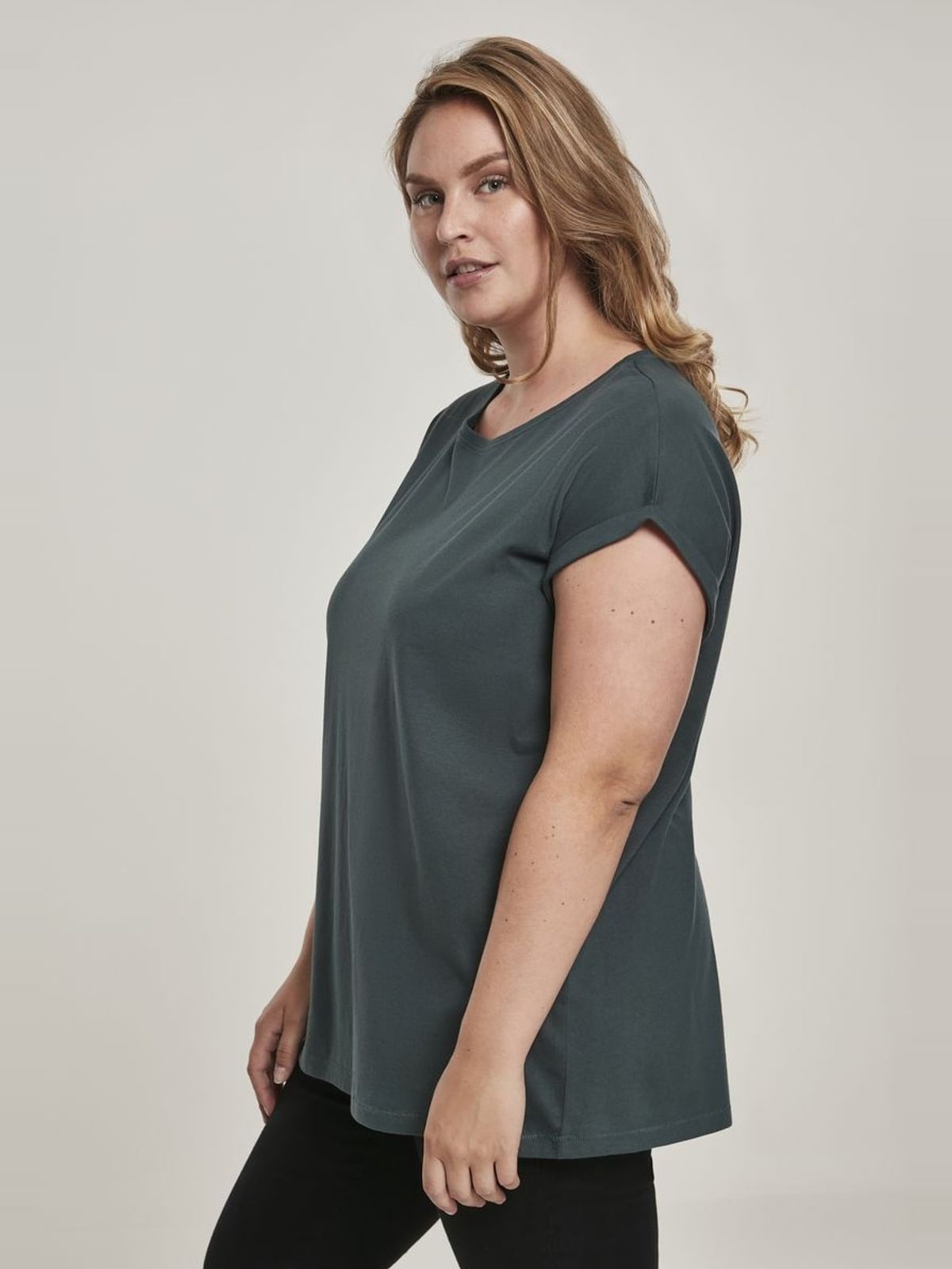 Ανδρικό T-shirt Extended Shoulder Tee TB771 Urban Classics Bottlegreen
