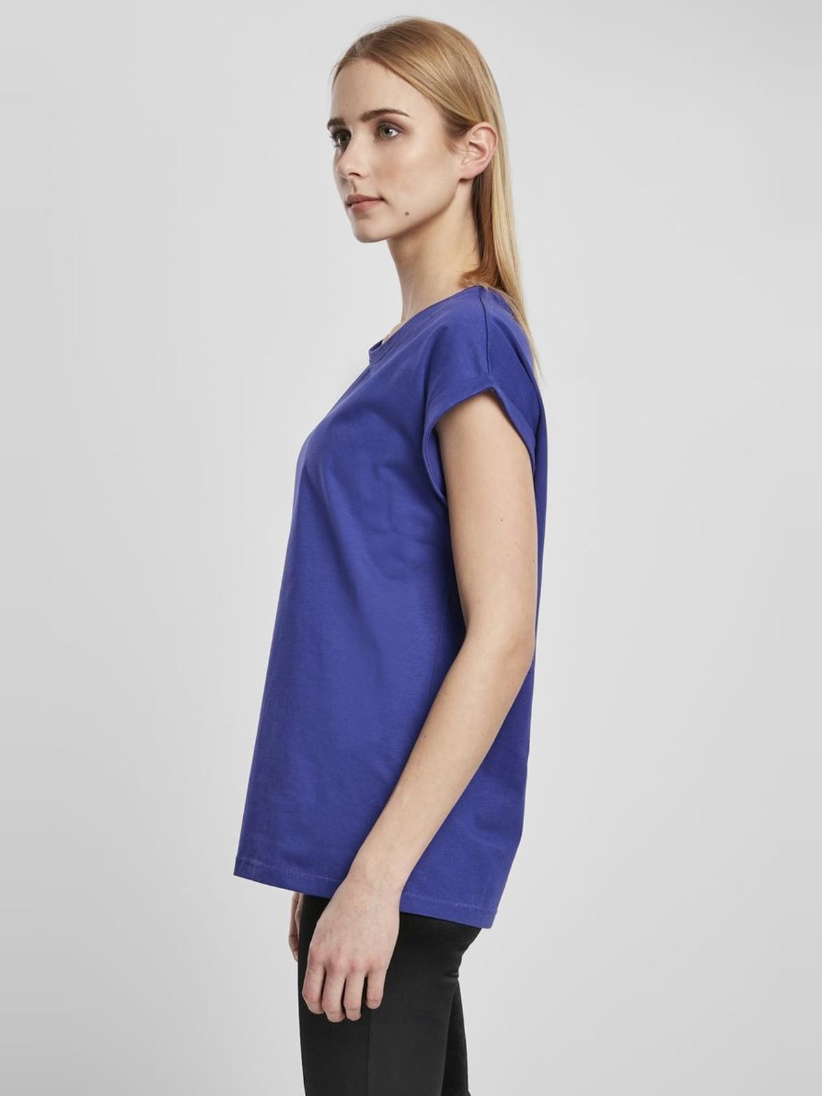 T-shirt TB771 Urban Classics Extended Shoulder Tee Blue/Purple