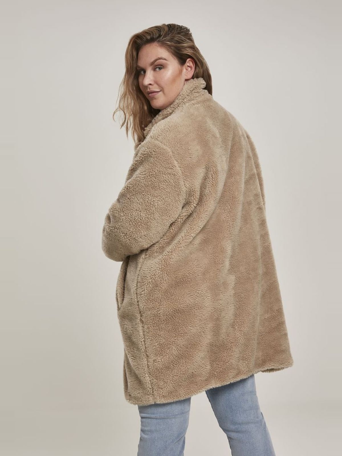 Μπουφάν Sherpa Oversized TB3058-00208 Urban Classics Sand