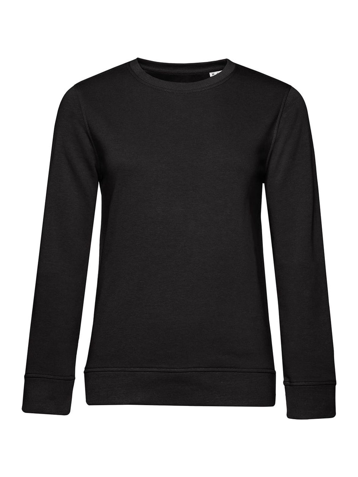 Γυναικείο Φούτερ WW32B B & C Organic Crew Neck French Terry Black Pure