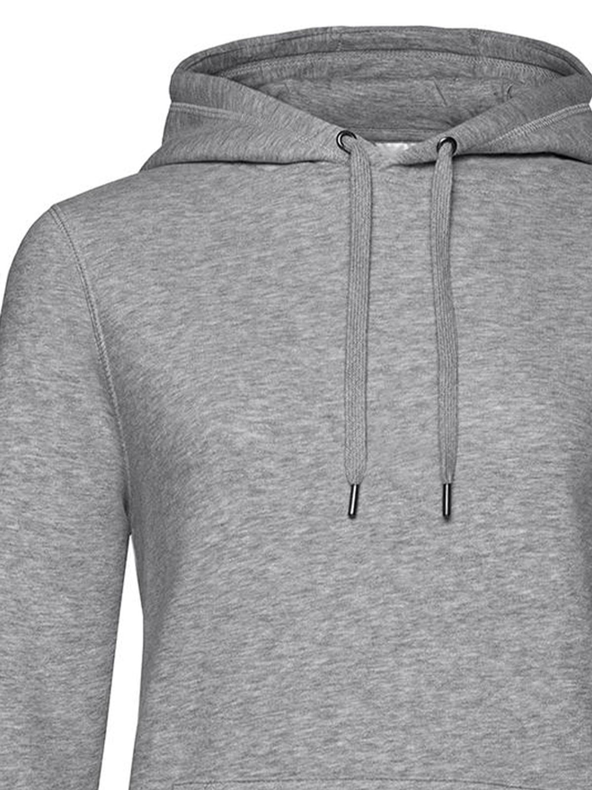 Γυναικείο Φούτερ με Κουκούλα WW02Q B & C Heather Grey