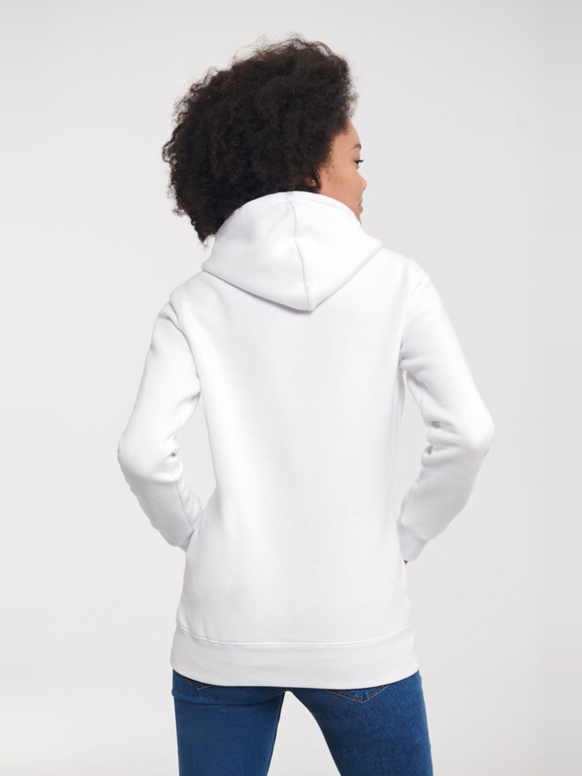 Γυναικείο Φούτερ με Κουκούλα R-265F-0 Russell Authentic White