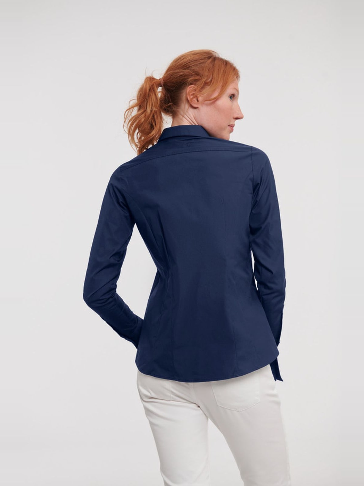 Γυναικείο Πουκάμισο Μακρυμάνικο Stretch R-960F-0 Russell Bright Navy