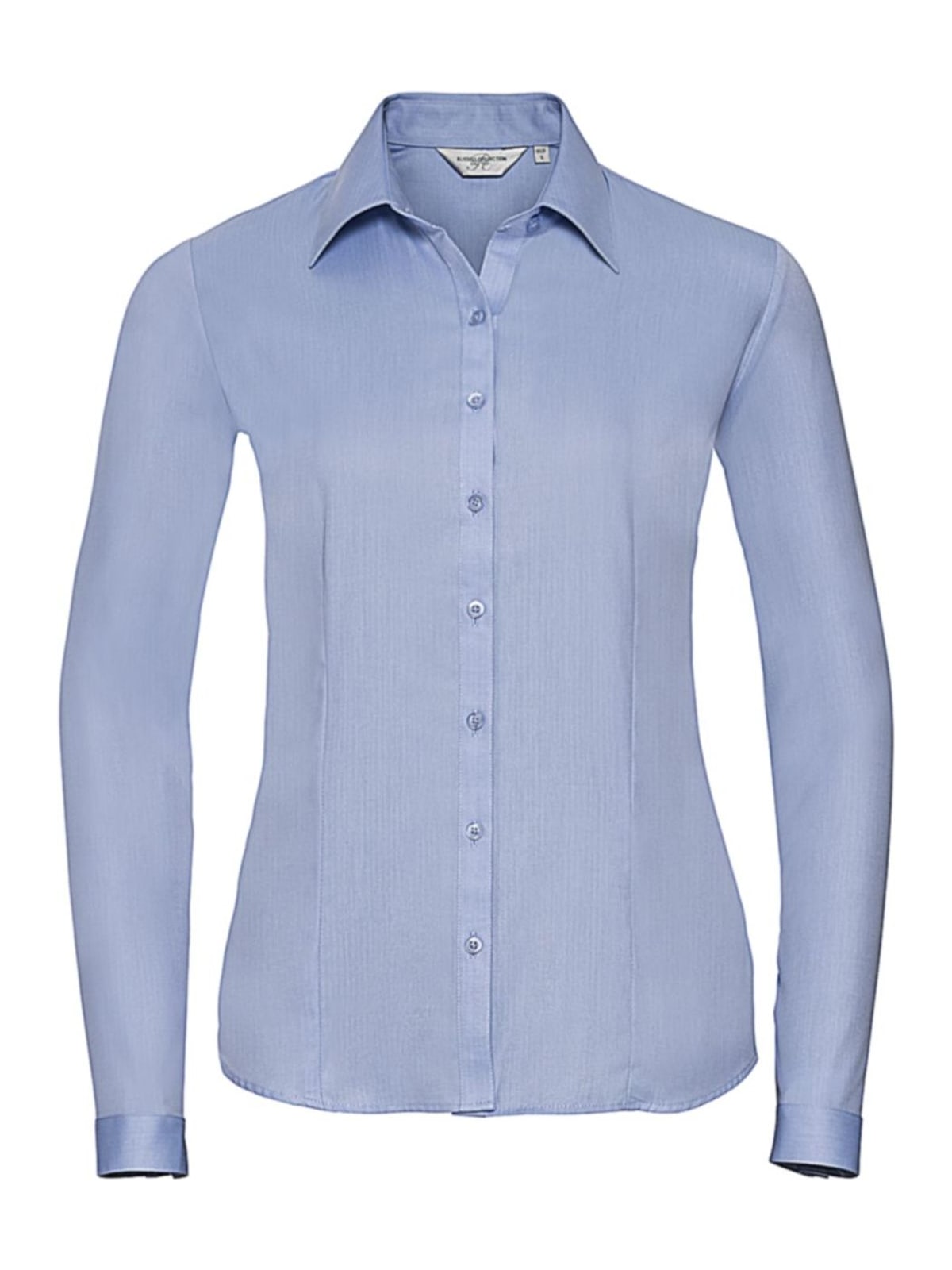 Γυναικείο Μακρυμάνικο Πουκάμισο Russell R-962F-0 Herringbone Shirt Light Blue