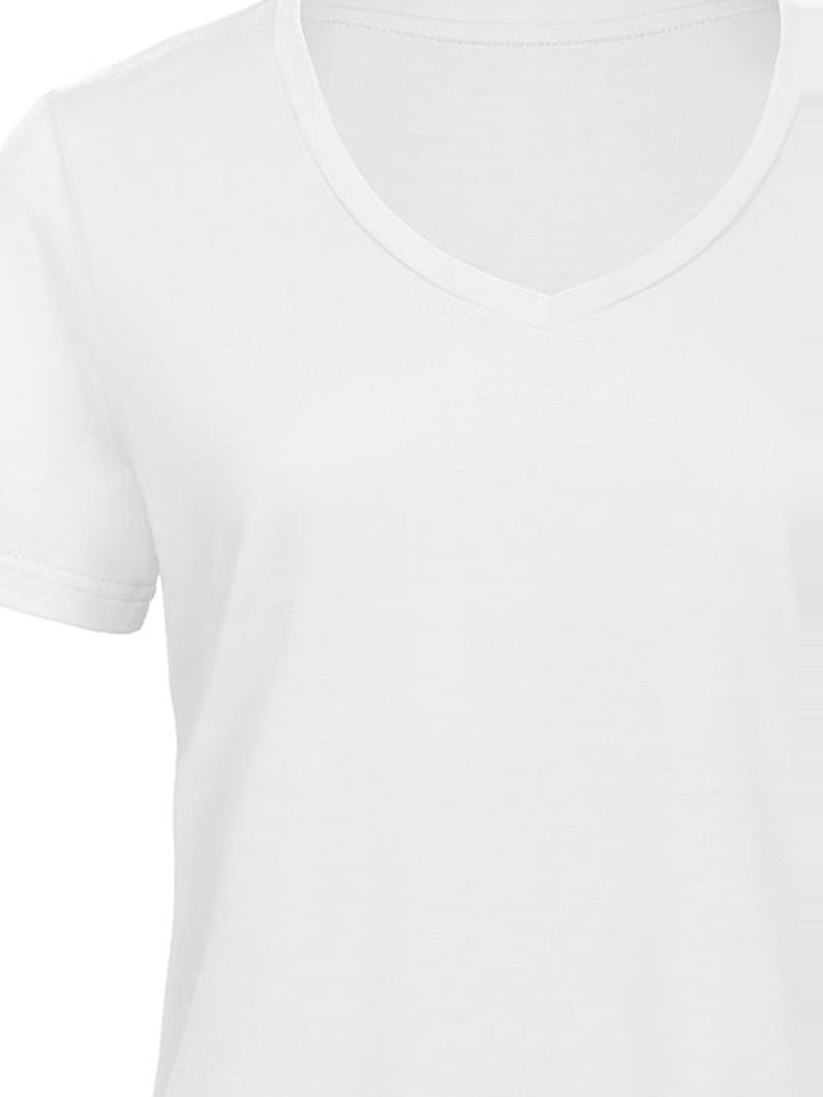 Γυναικείο T-Shirt TW058 B&C Triblend με V Λαιμόκοψη White