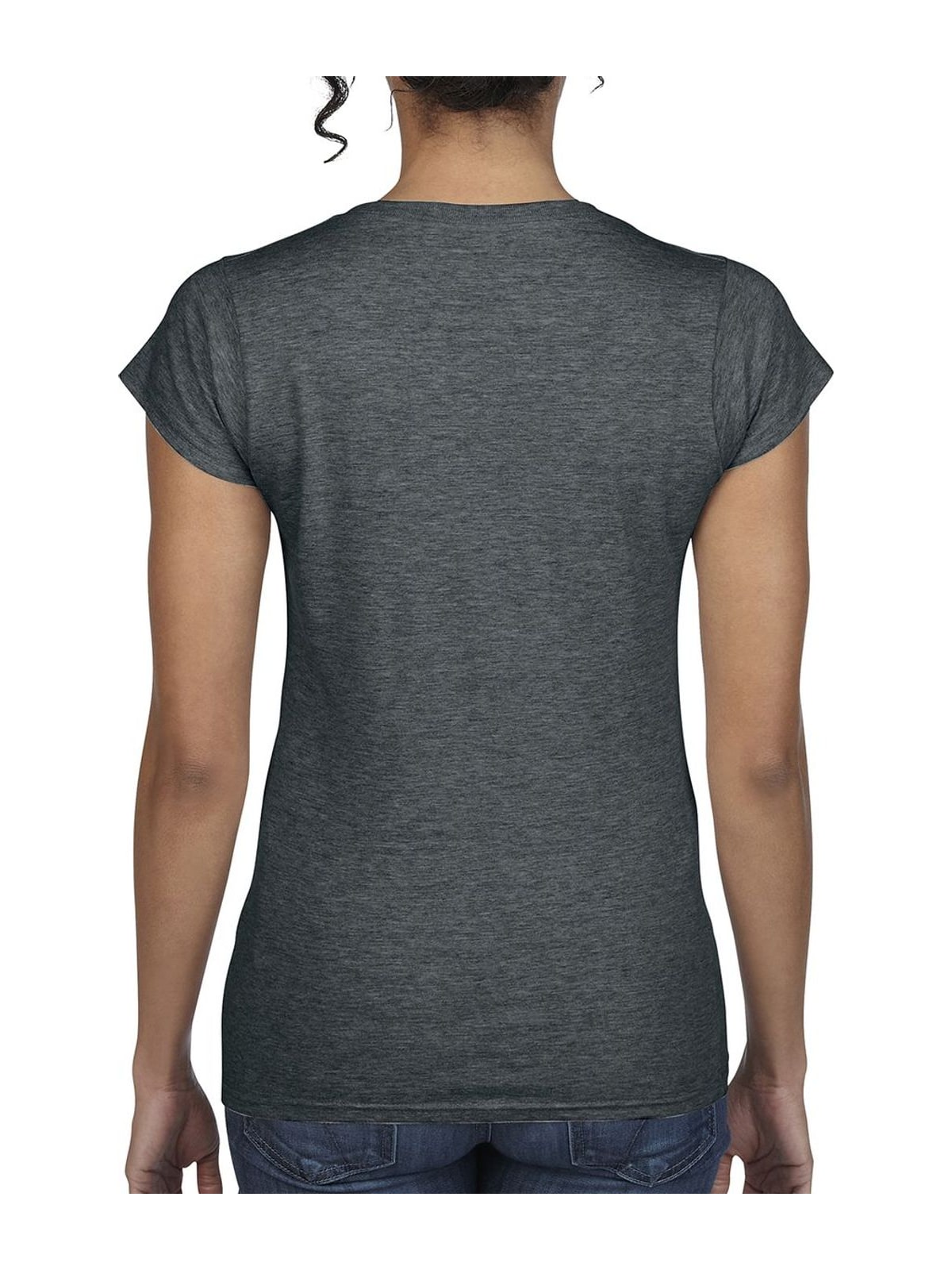Γυναικείο T-Shirt με V-Neck 64V00L Gildan Softstyle Dark Heather