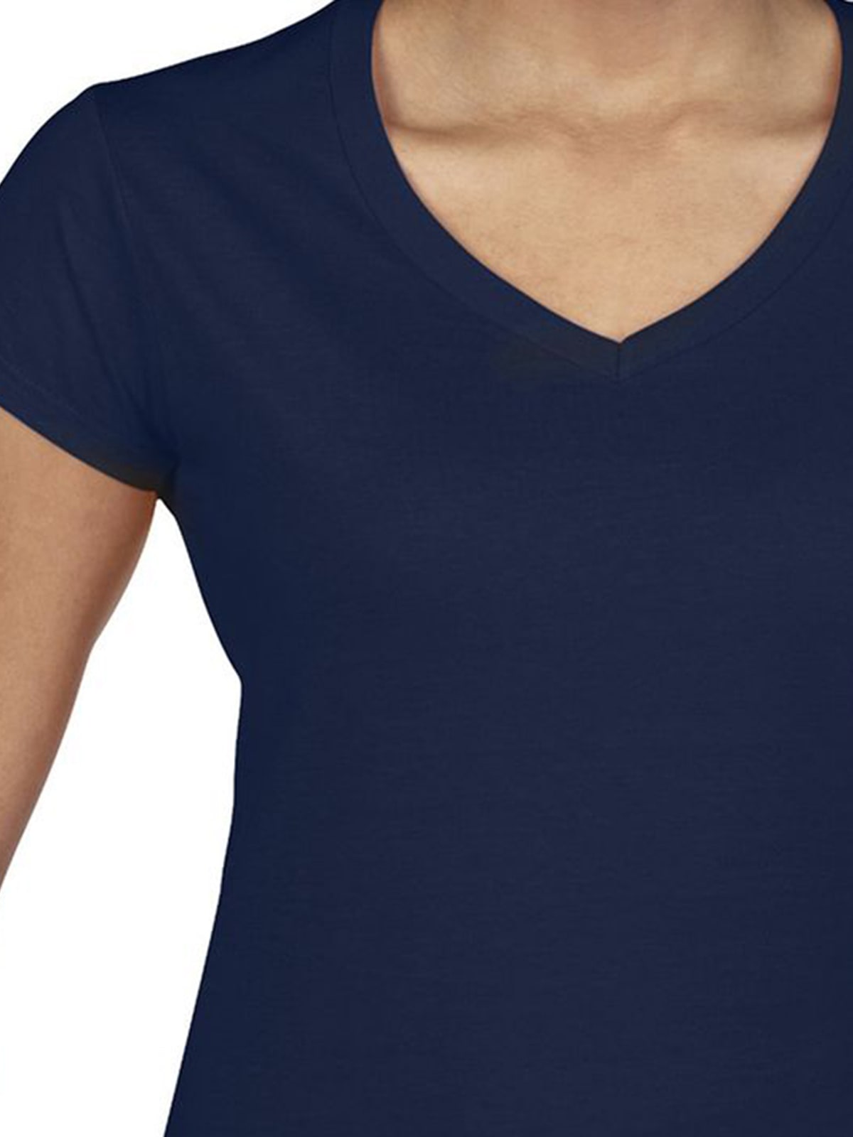 Γυναικείο T-Shirt με V-Neck 64V00L Gildan Softstyle Navy