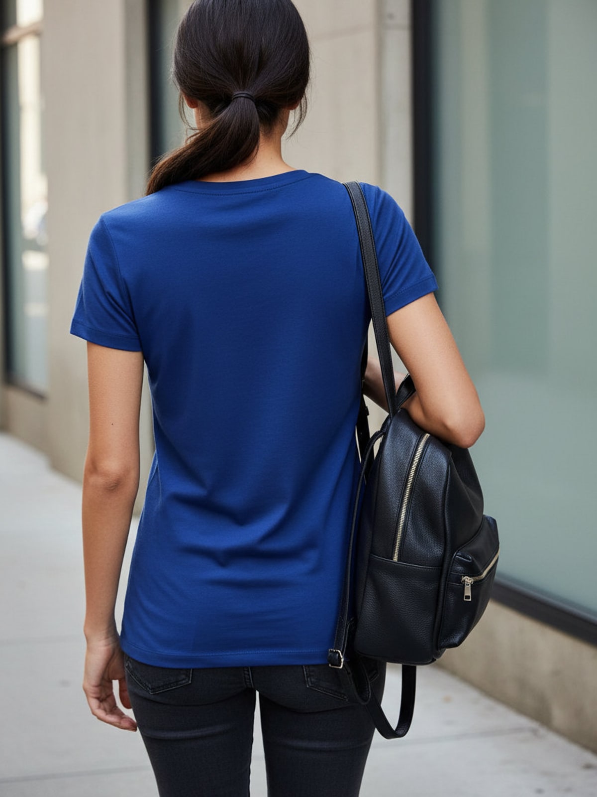Γυναικείο T-Shirt R-108F-0 Russell Organic White Bright Royal