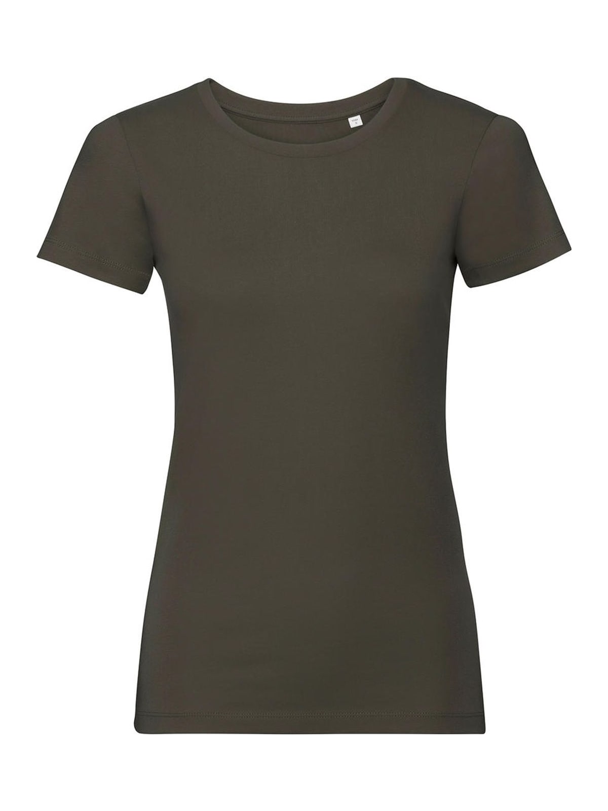 Γυναικείο T-Shirt R-108F-0 Russell Organic White Dark Olive