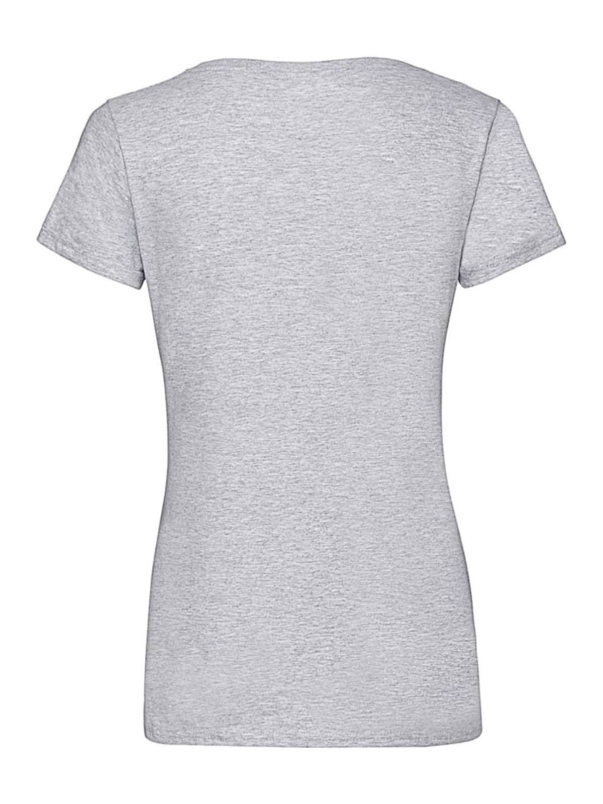 Γυναικείο T-shirt V-Neck 61-398-0 Fruit of the Loom Heather Grey