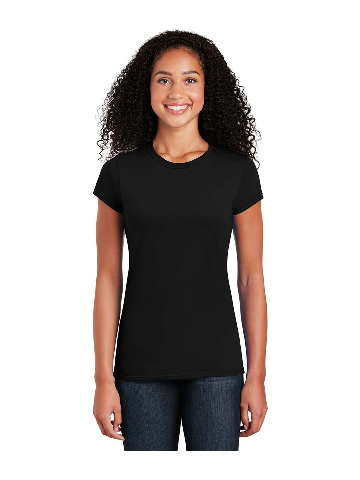 Γυναικείο T-Shirt 64000L Gildan Fitted Ring Spun Black