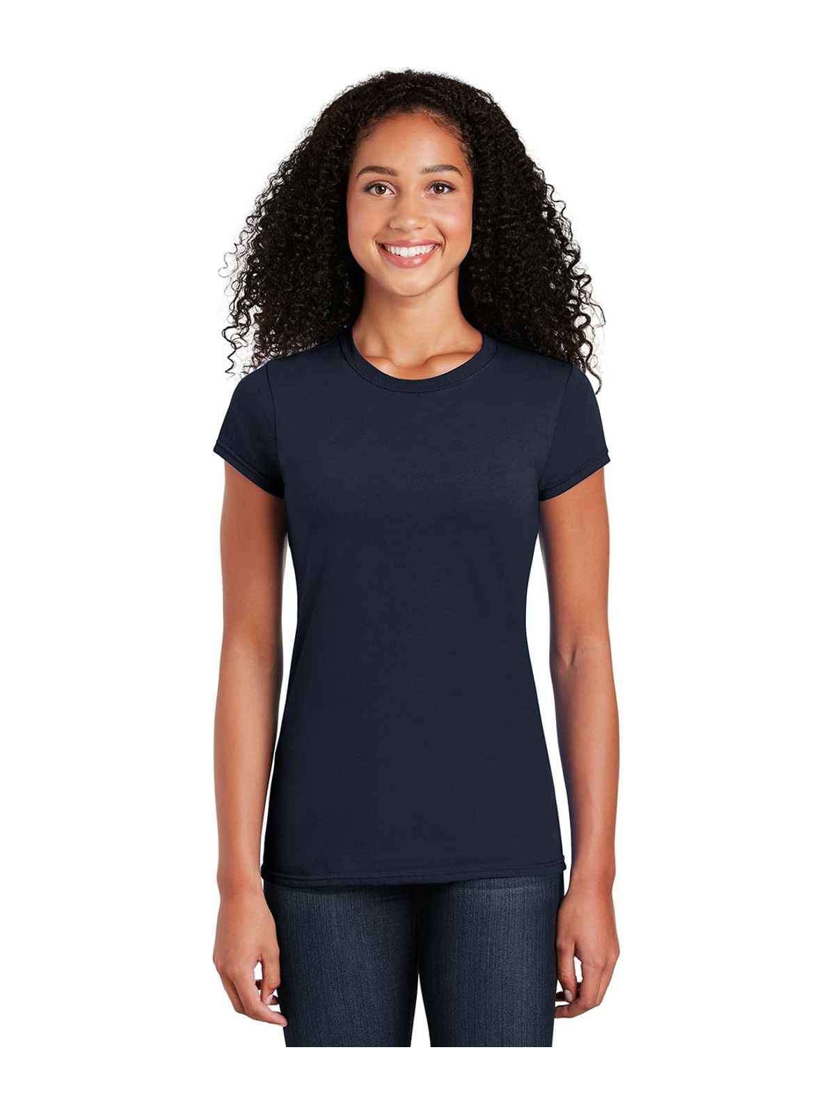 Γυναικείο T-Shirt 64000L Gildan Fitted Ring Spun Navy