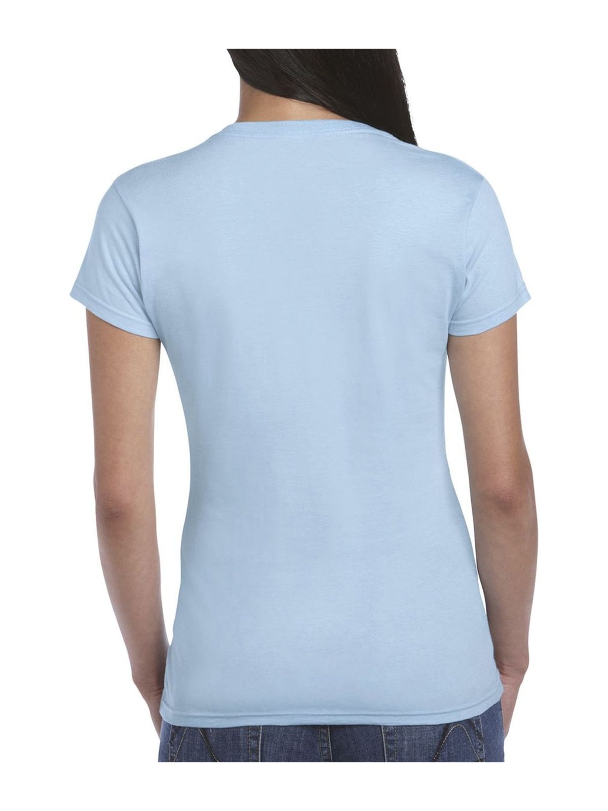 Γυναικείο T-Shirt 64000L Gildan Fitted Ring Spun Light Blue