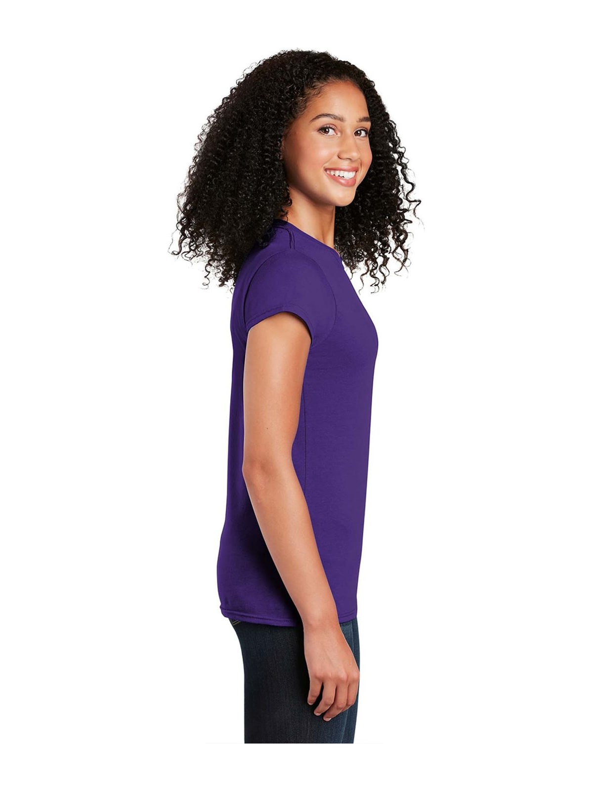 Γυναικείο T-Shirt 64000L Gildan Fitted Ring Spun Purple